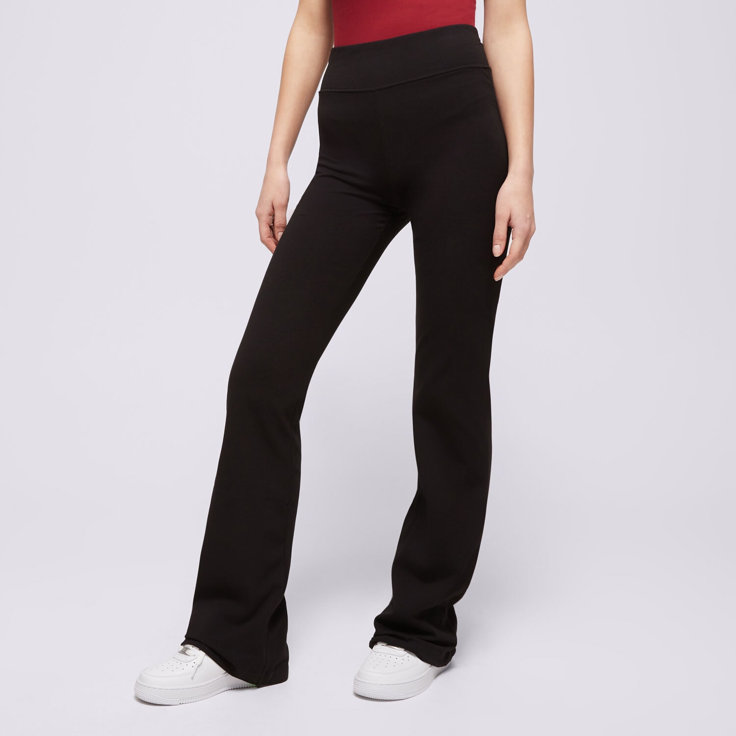 dámské kalhoty CHAMPION KALHOTY  HIGH WAIST FLARE LEGGINS 117559KK001 ČERNÁ