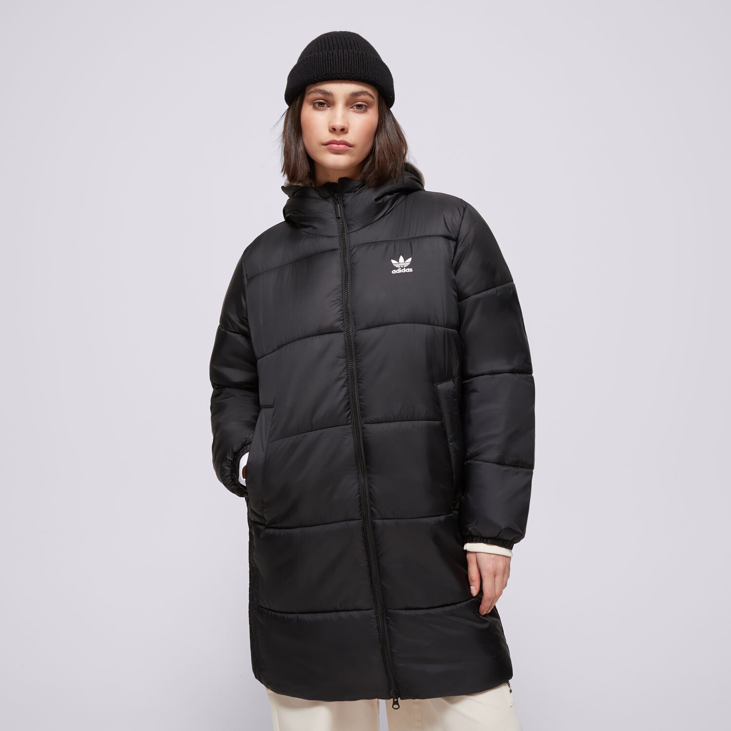 dámská zimní bunda ADIDAS KABÁT LONG PUFFER IW5858 ČERNÁ