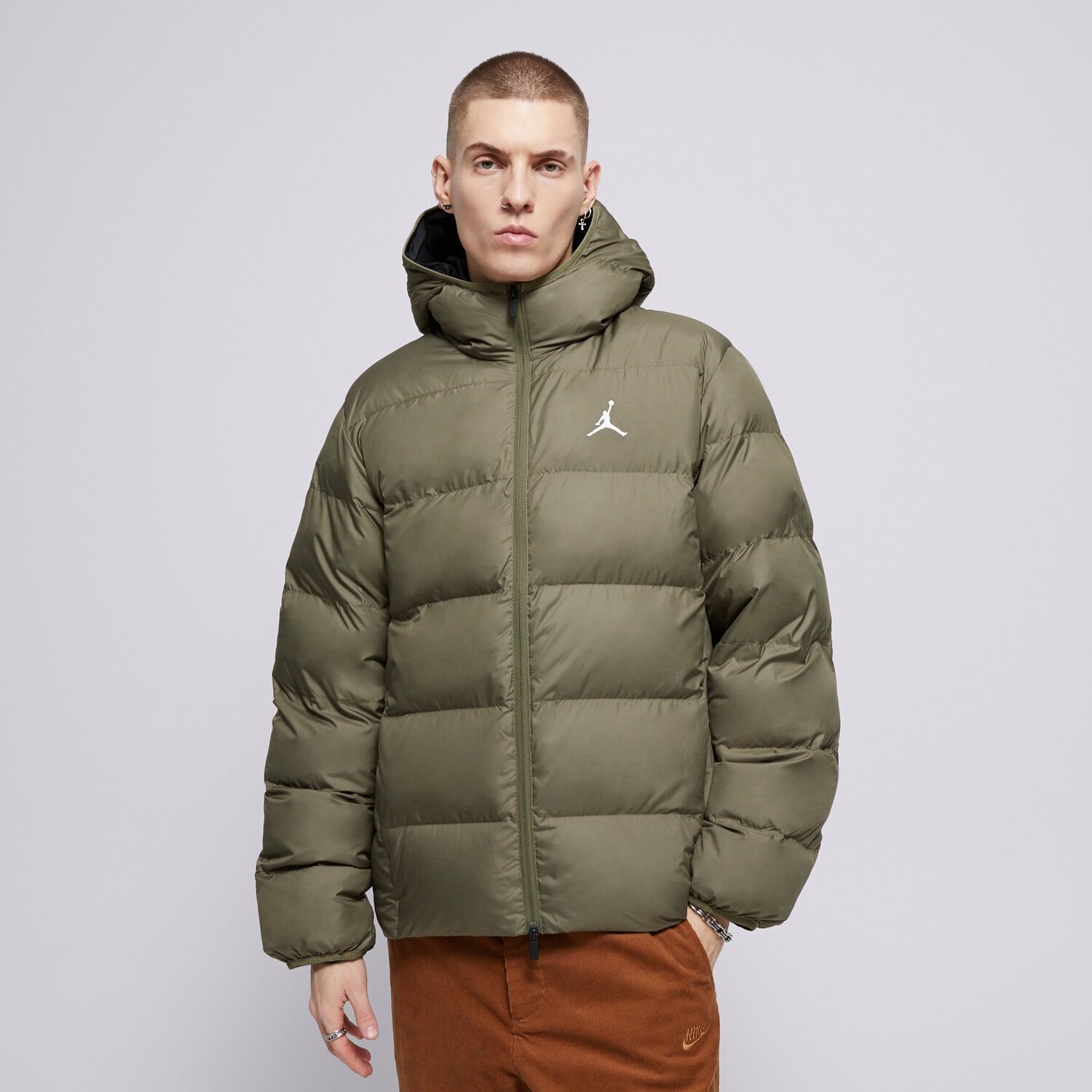 pánská zimní bunda JORDAN BUNDA PÉŘOVÁ M J BRKLN PUFFER JKT FV7317-222 KHAKI