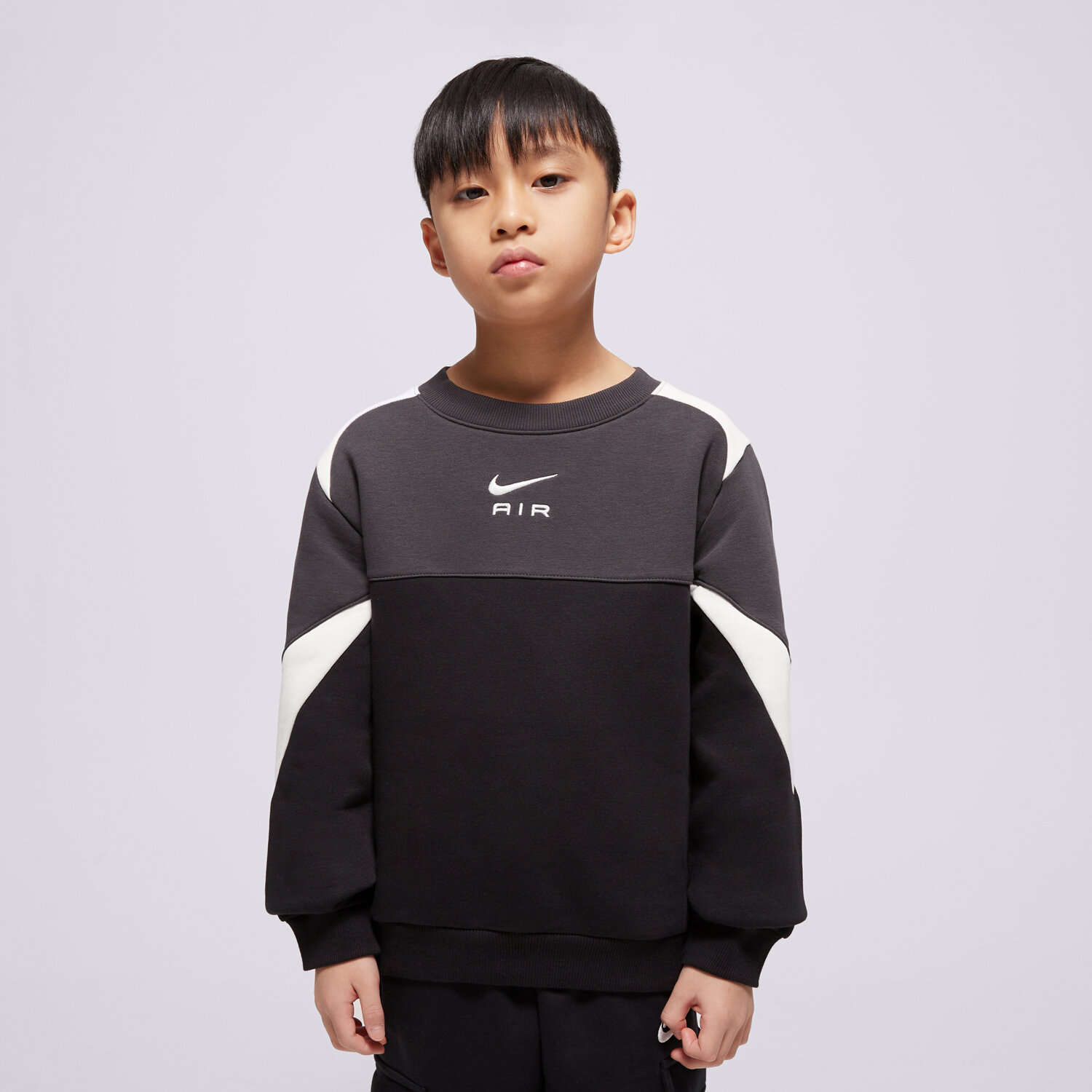 dětská mikina NIKE MIKINA K NIKE AIR CREW BOY FZ4956-010 ČERNÁ