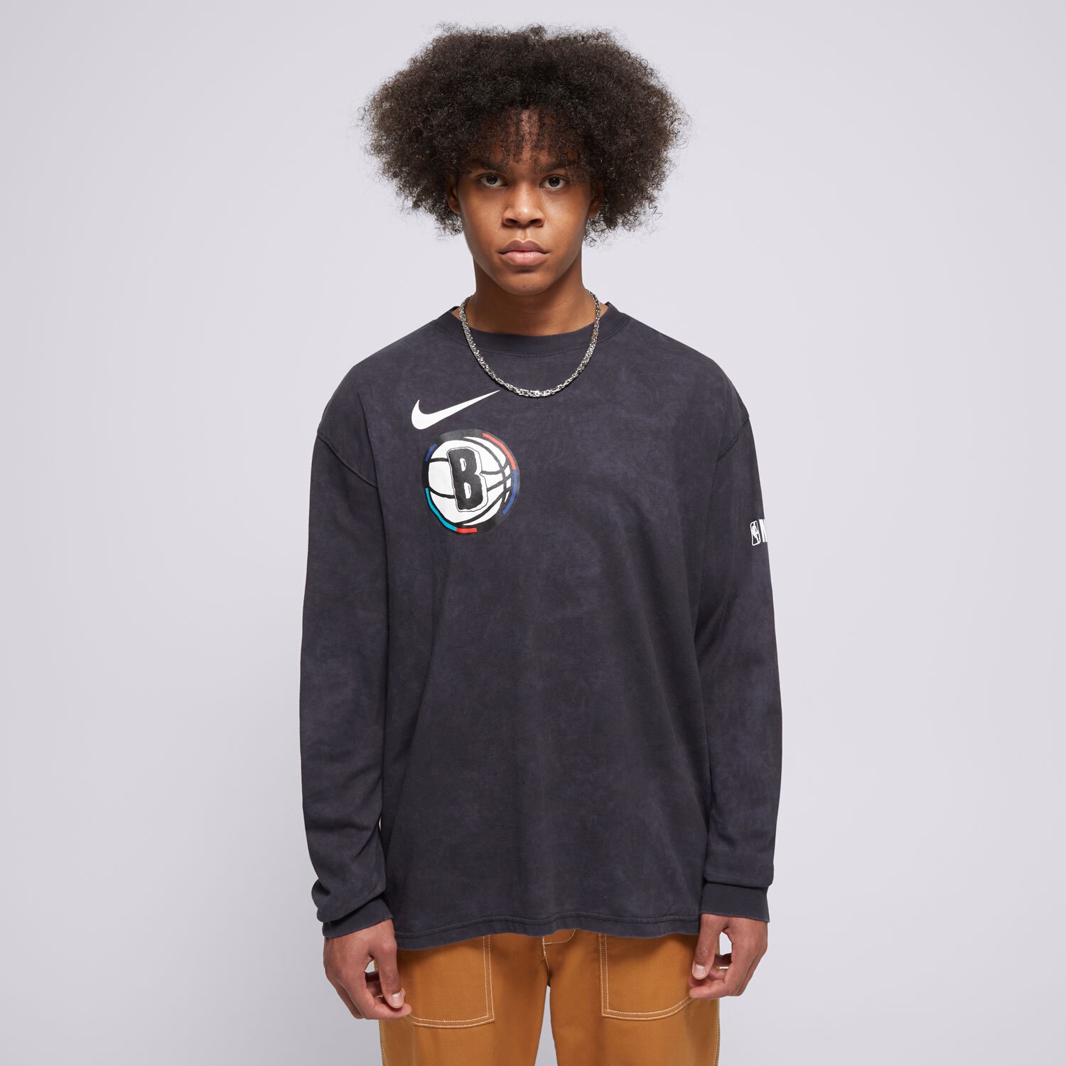 pánské tričko NIKE TRIČKO BKN M NK CTS CE LS MAX90 TEE HJ2545-010 ČERNÁ