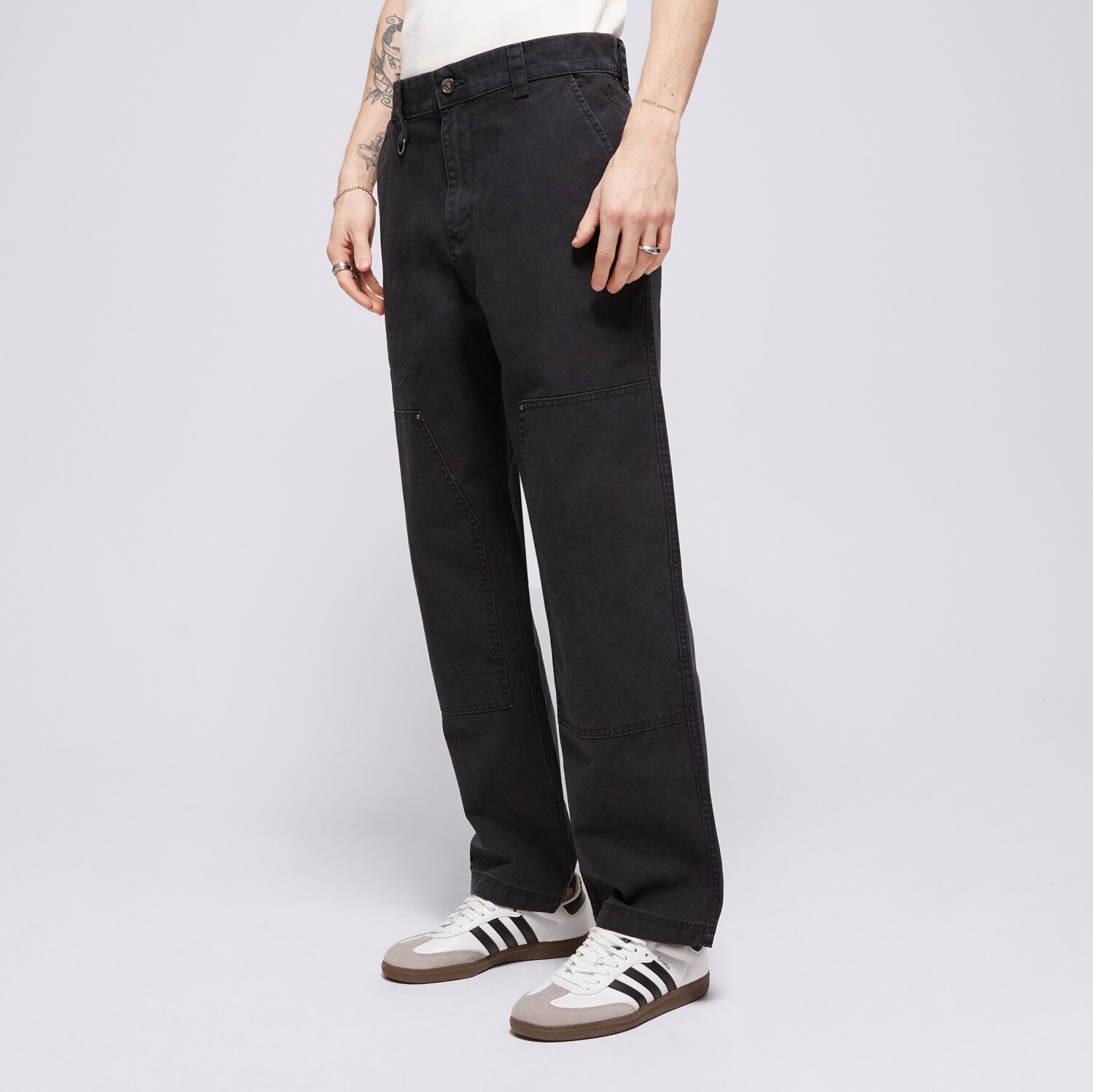 pánské kalhoty CHAMPION KALHOTY  STRAIGHT HEM PANTS 220506KK001 ČERNÁ