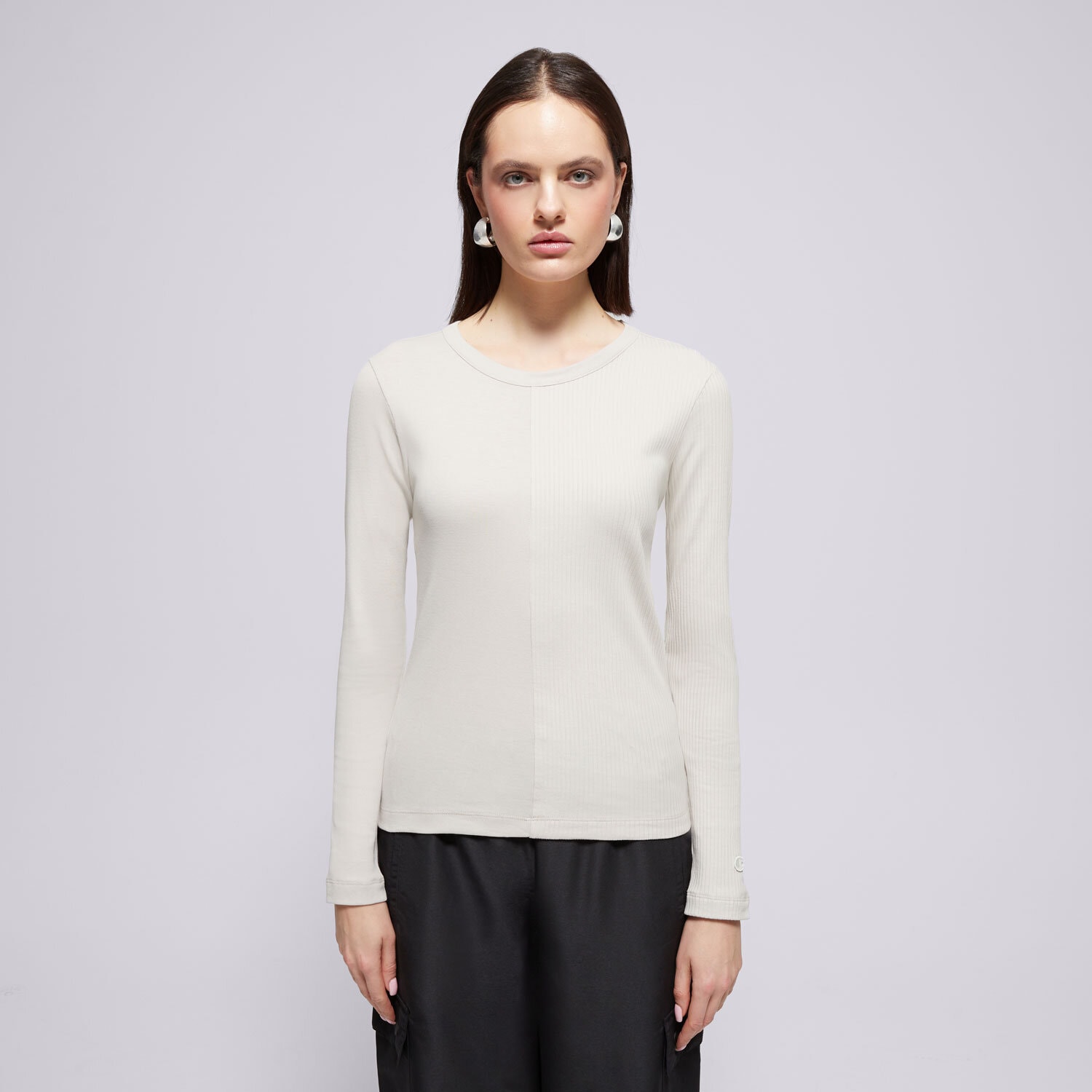 dámské tričko CHAMPION TRIČKO CREWNECK LONG SLEEVE TRIČKO E10017ES057 BÉŽOVÁ
