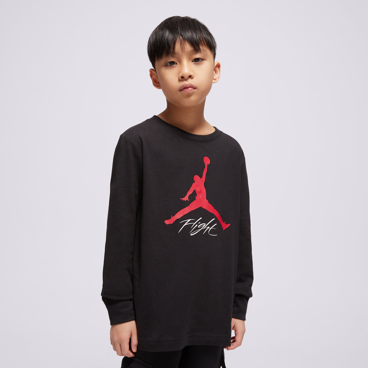dětské tričko JORDAN TRIČKO JDB BASELINE FLIGHT LS TEE BOY 95C892-023 ČERNÁ