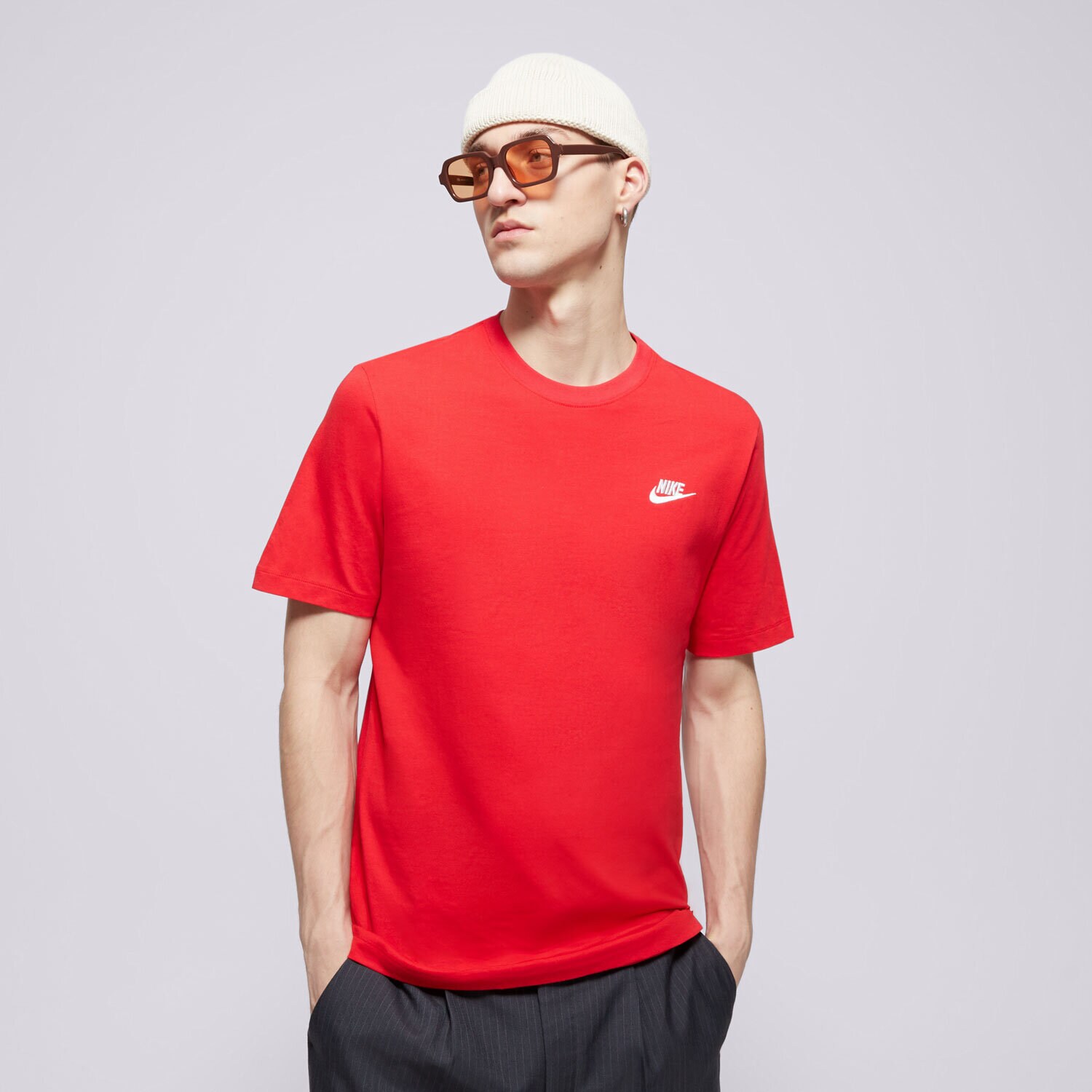 pánské tričko NIKE SPORTSWEAR CLUB TRIČKO AR4997-657 ČERVENÁ