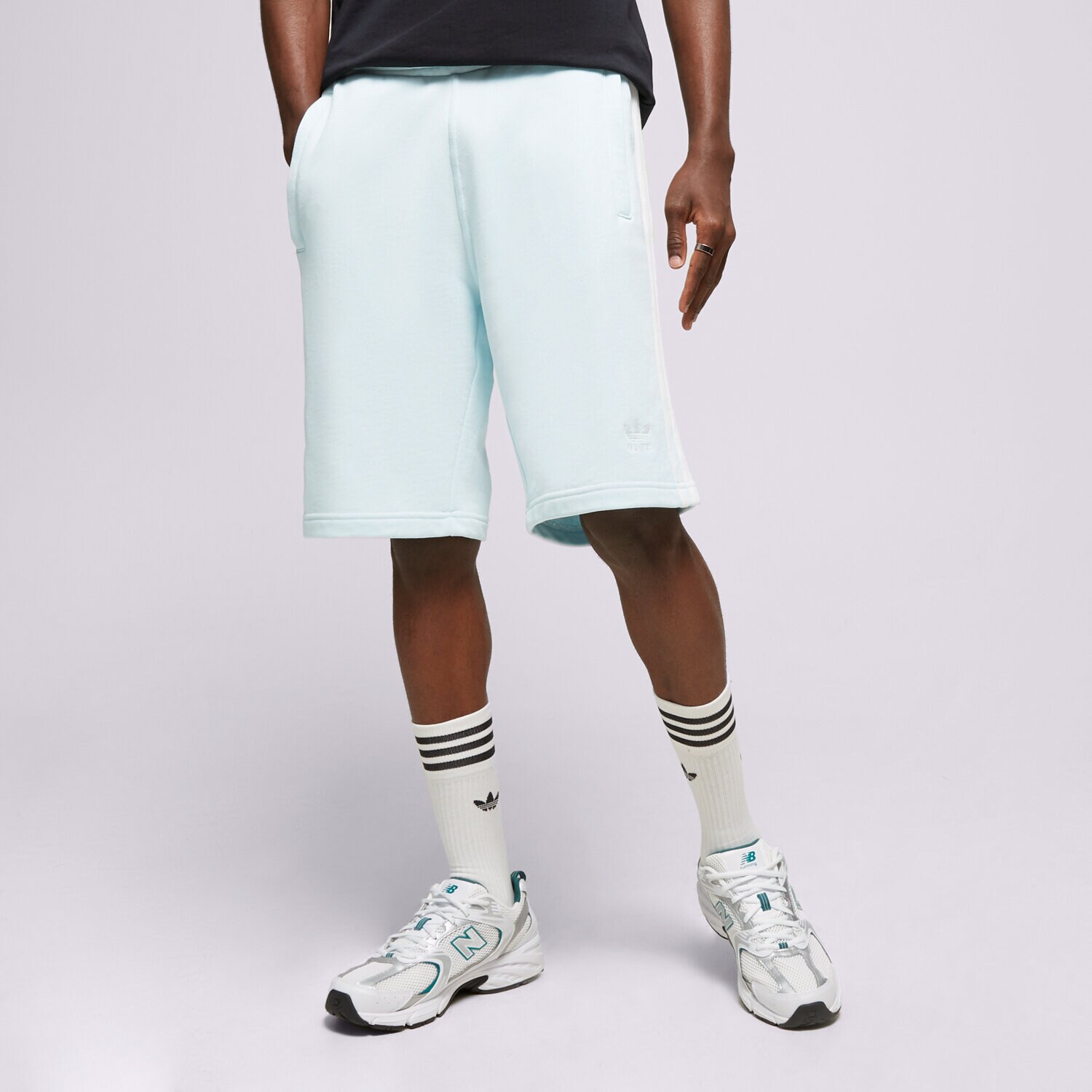 pánské kraťasy ADIDAS ŠORTKY  3-STRIPE SHORT HK7313 MODRÁ