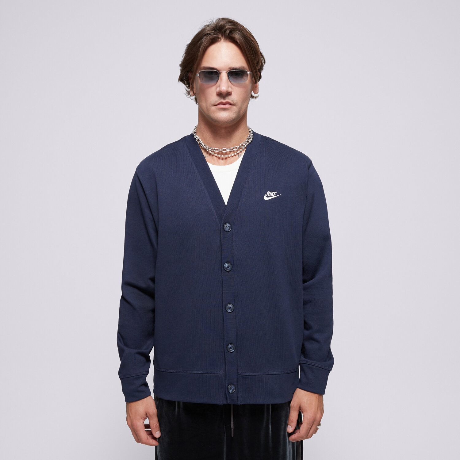 pánská mikina NIKE SVETR NIKE CLUB FN3898-451 TMAVOMODRÁ