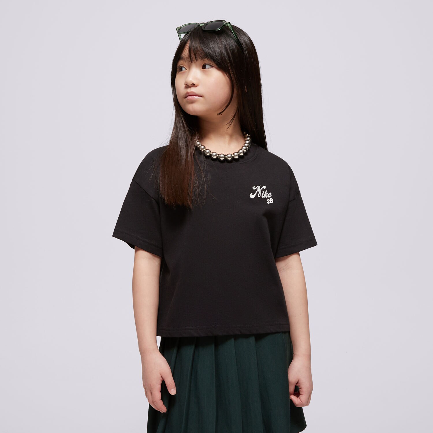dětské tričko NIKE TRIČKO G NK SB TEE BOXY GIRL HM6312-010 ČERNÁ