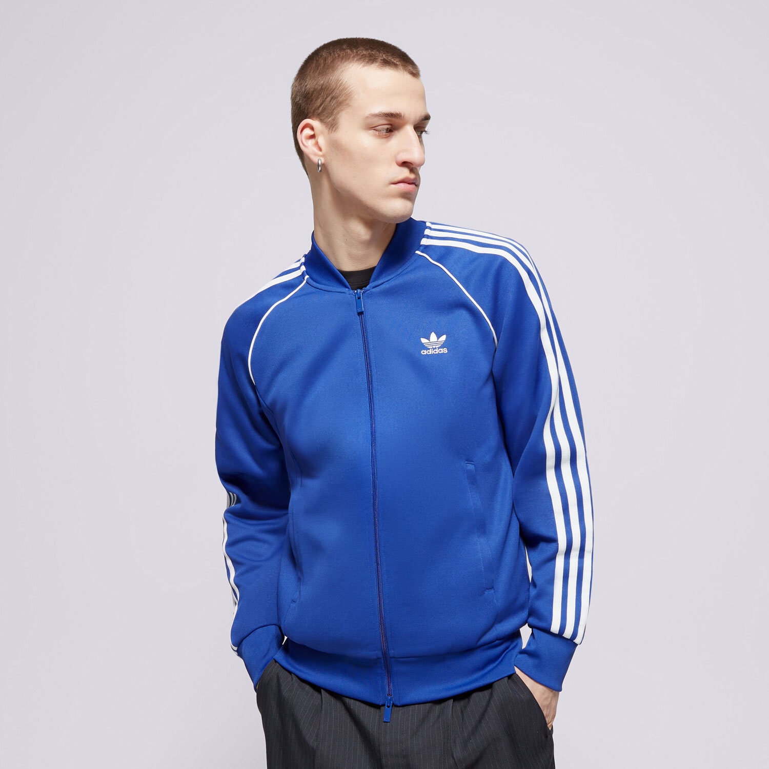 pánská mikina ADIDAS MIKINA SST TT IY9850 MODRÁ