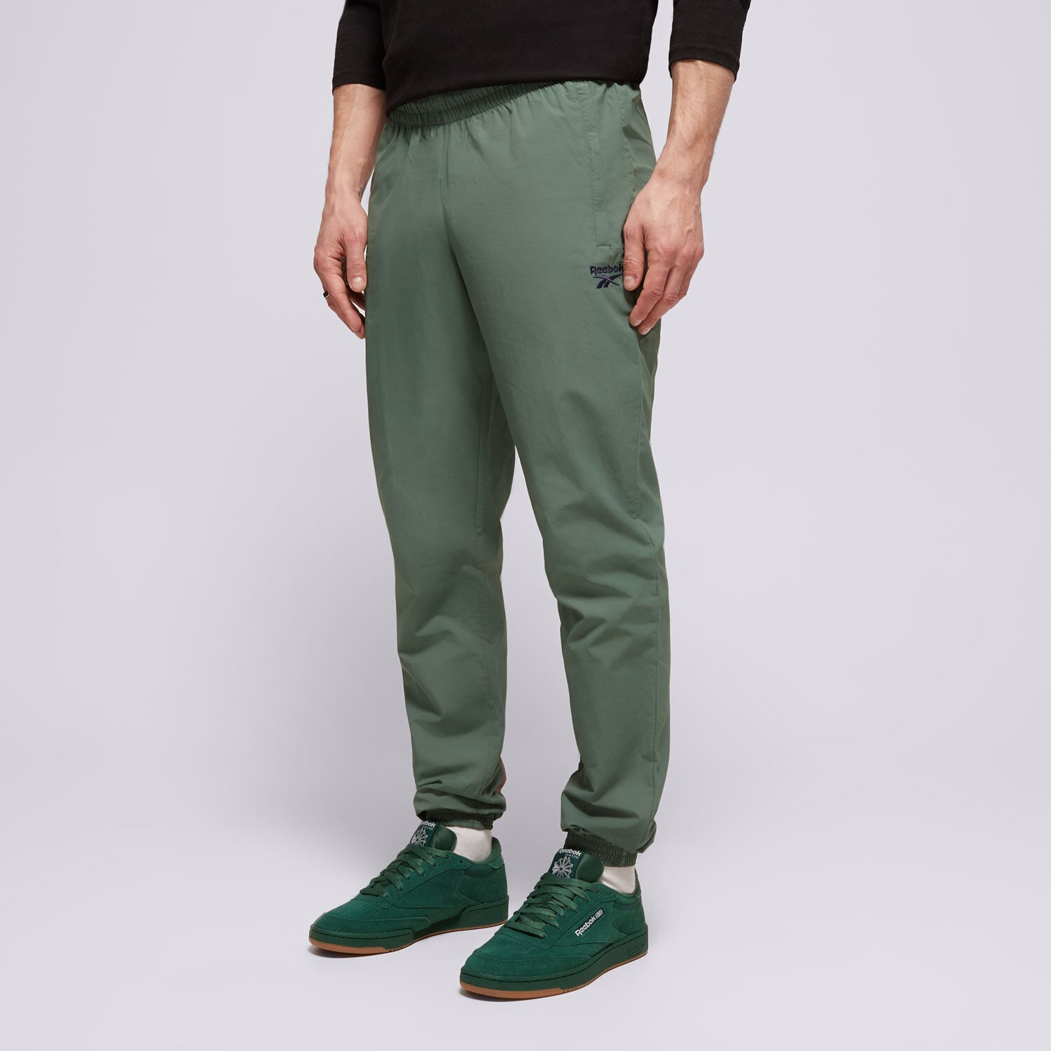 pánské kalhoty REEBOK KALHOTY  CL F FR TRACKPANT 100206049 ZELENÁ