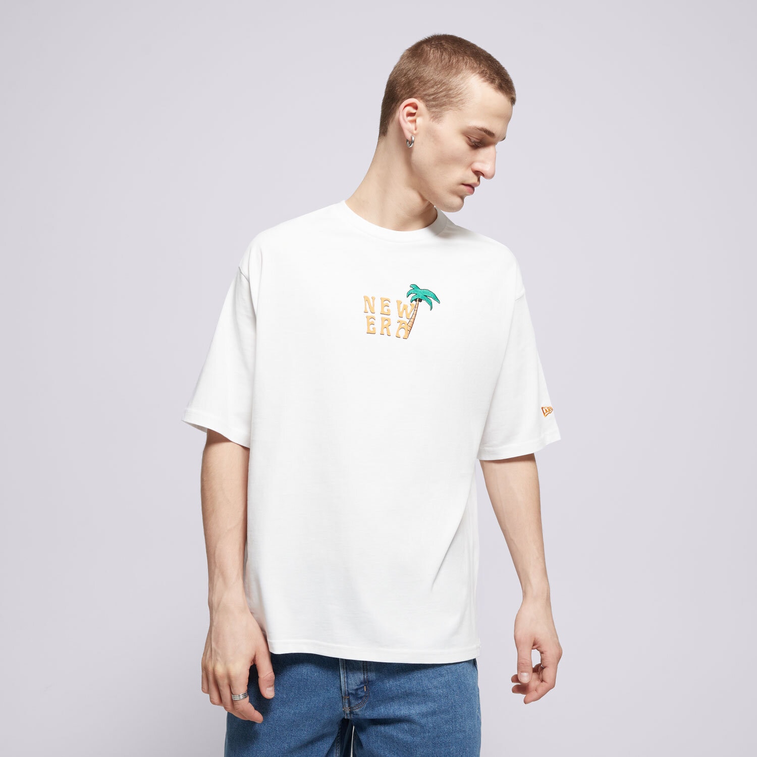 pánské tričko NEW ERA TRIČKO NE DRINK GRAPHIC OS NONE 60596303 BÍLÁ