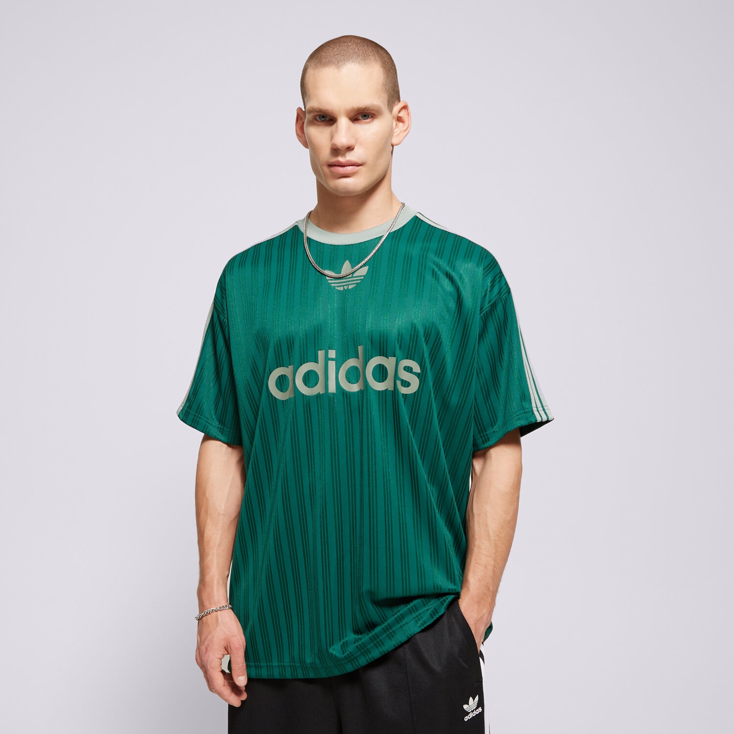 pánské tričko ADIDAS TRIČKO ADICOLOR POLY T JP1028 ZELENÁ
