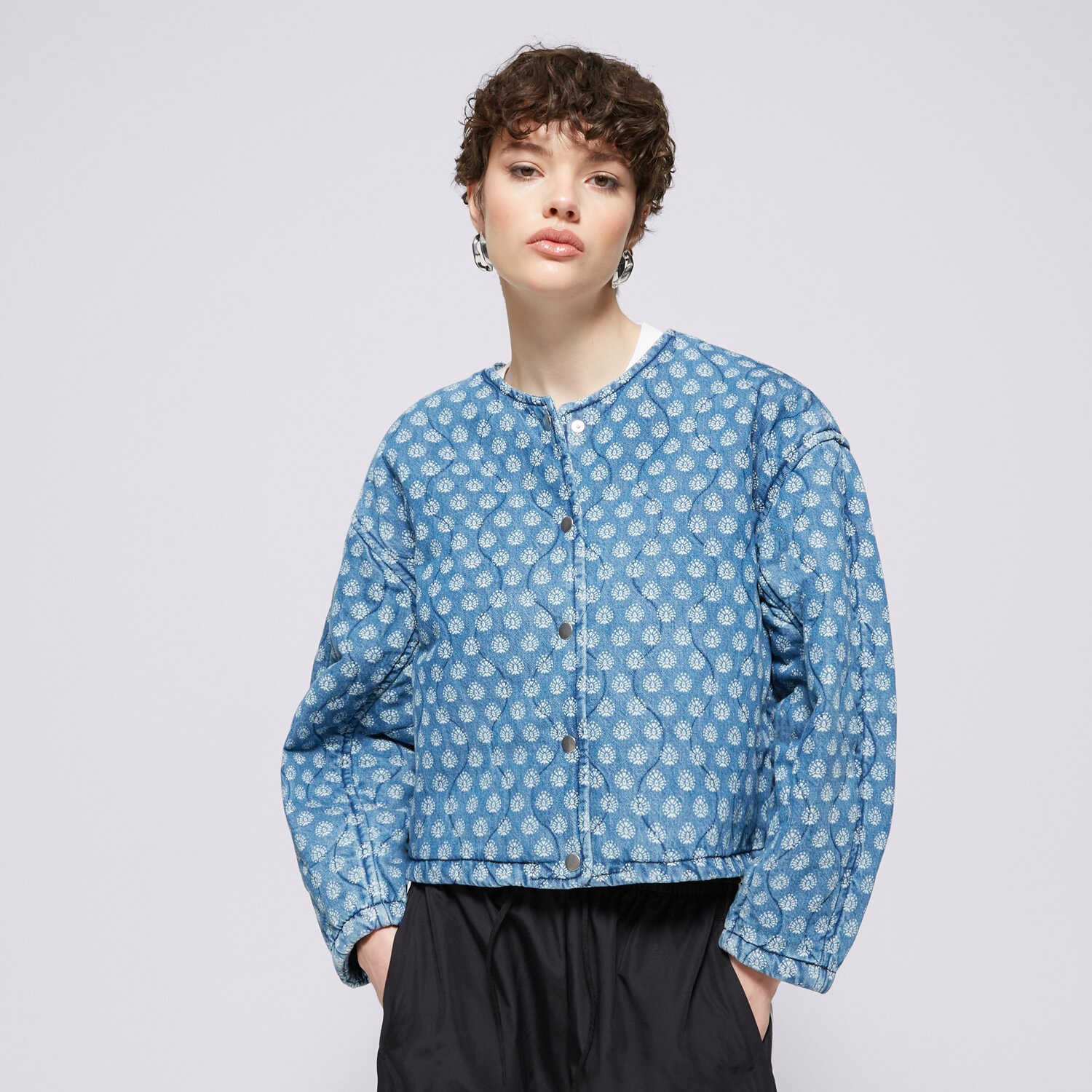 Přechodná bunda dámská (podzimní, jarní) LEVI'S BUNDA RUMER QUILTED LINER SHRT 001FR-0004 MODRÁ