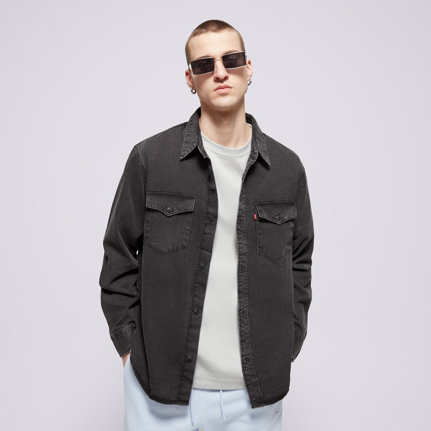 pánská košile LEVI'S KOŠILE RELAXED FIT WESTERN GREYS A1919-0054 ČERNÁ