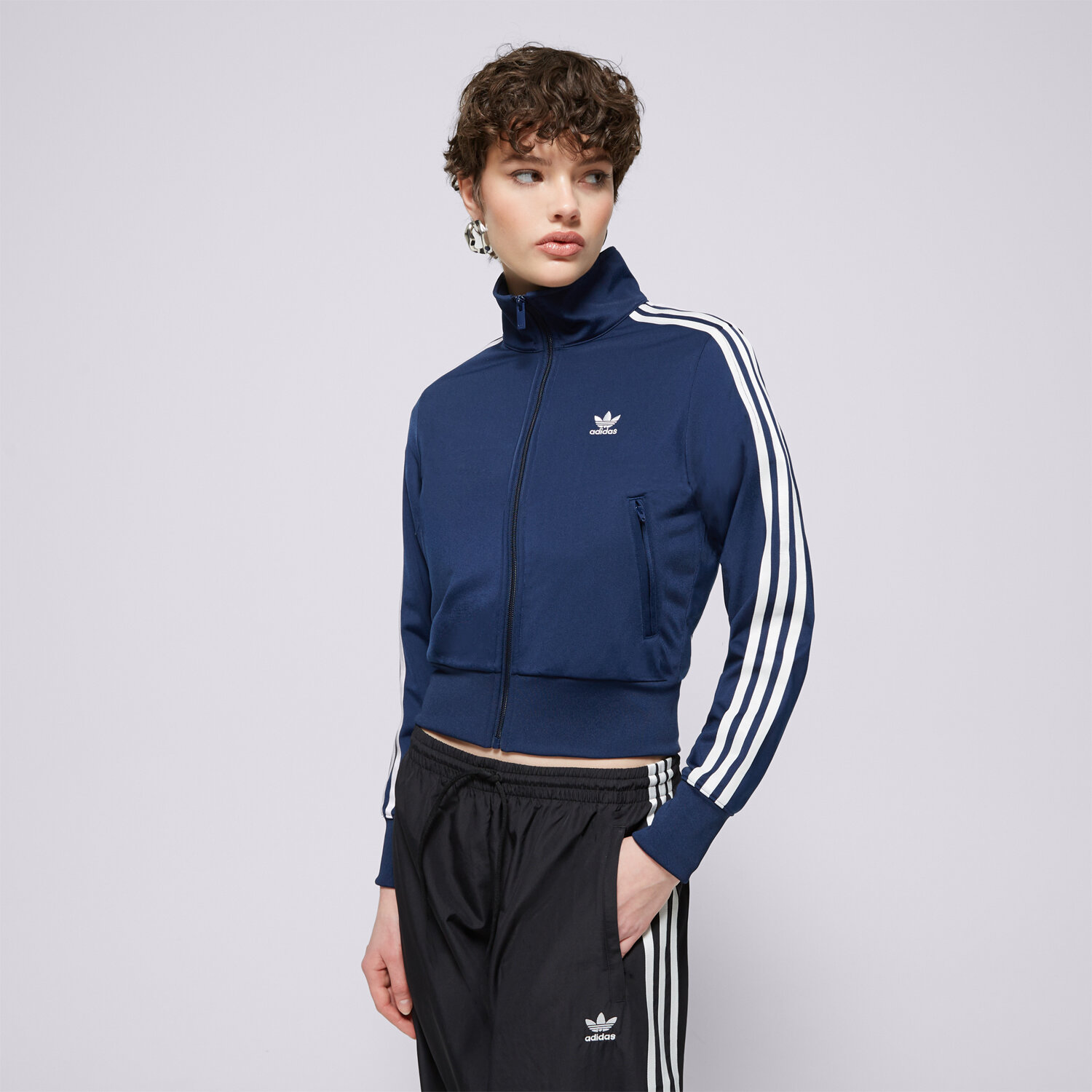 dámská mikina ADIDAS MIKINA ROZEPÍNACÍ FIREBIRD JC8263 TMAVOMODRÁ