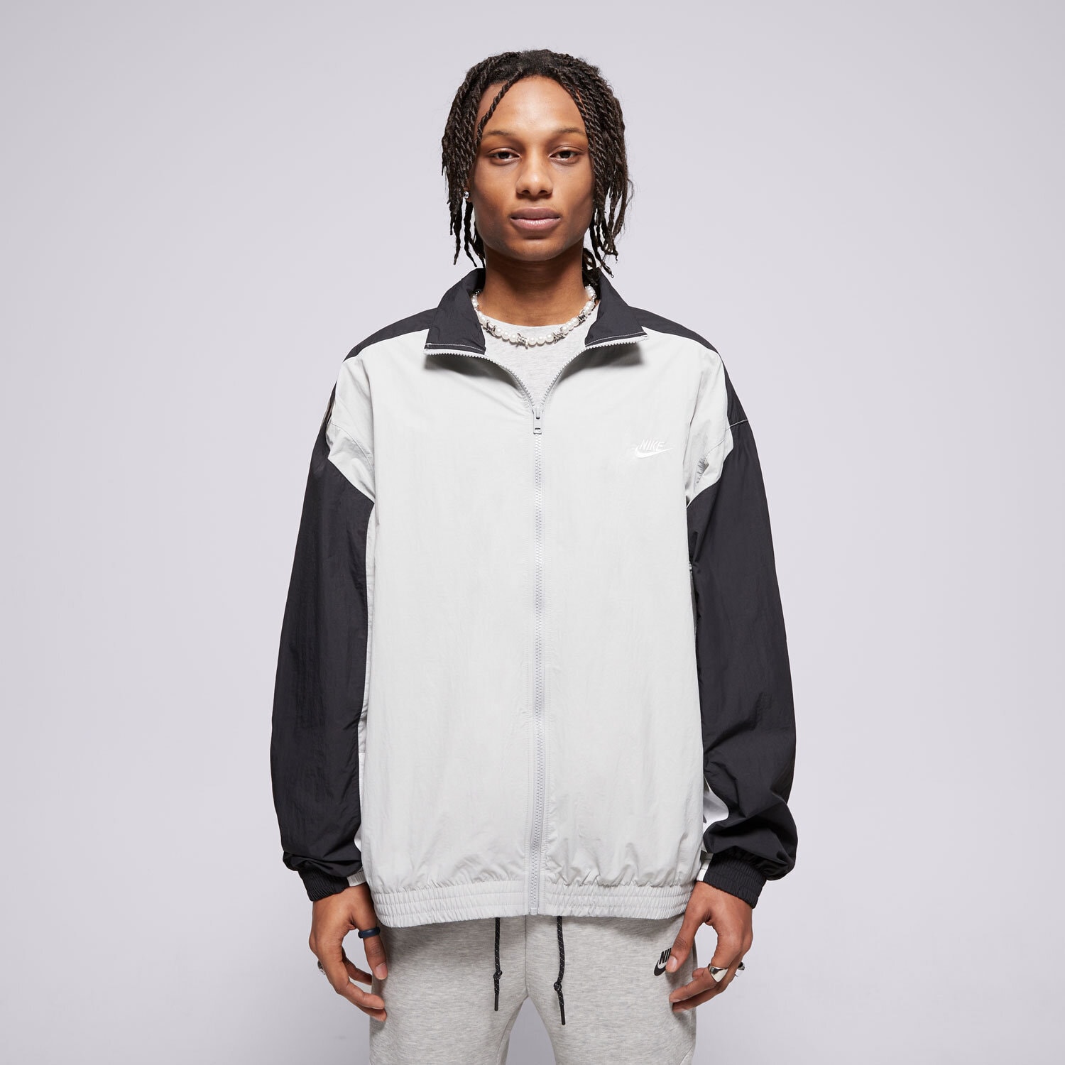 Přechodná bunda pánská (podzimní, jarní) NIKE BUNDA ORTALION M NK CLUB WVN TRK JKT OS HQ6109-077 VÍCEBAREVNÁ