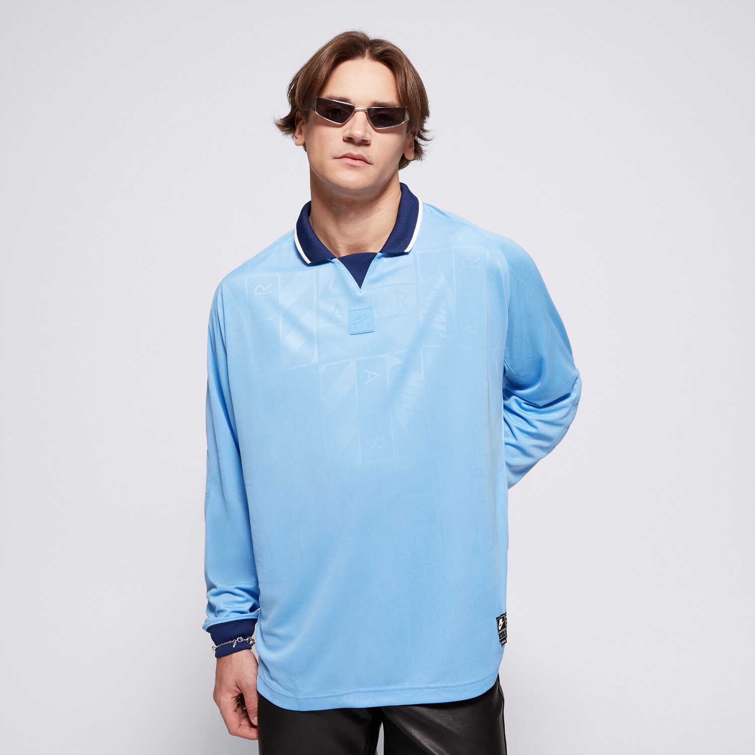 pánské tričko NIKE TRIČKO M NIKE AIR LS JERSEY HM8987-412 MODRÁ
