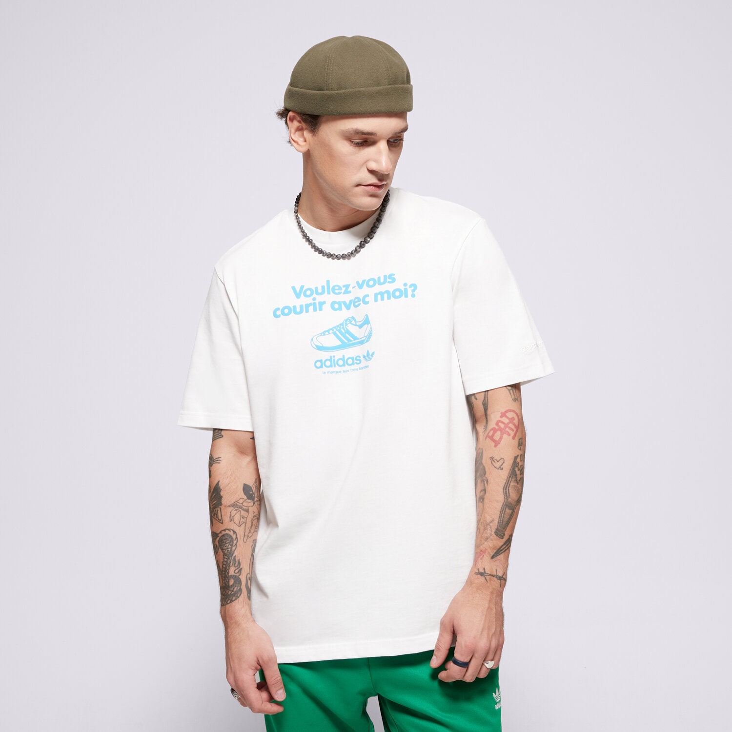 pánské tričko ADIDAS TRIČKO GRFX TEE JC8365 BÍLÁ