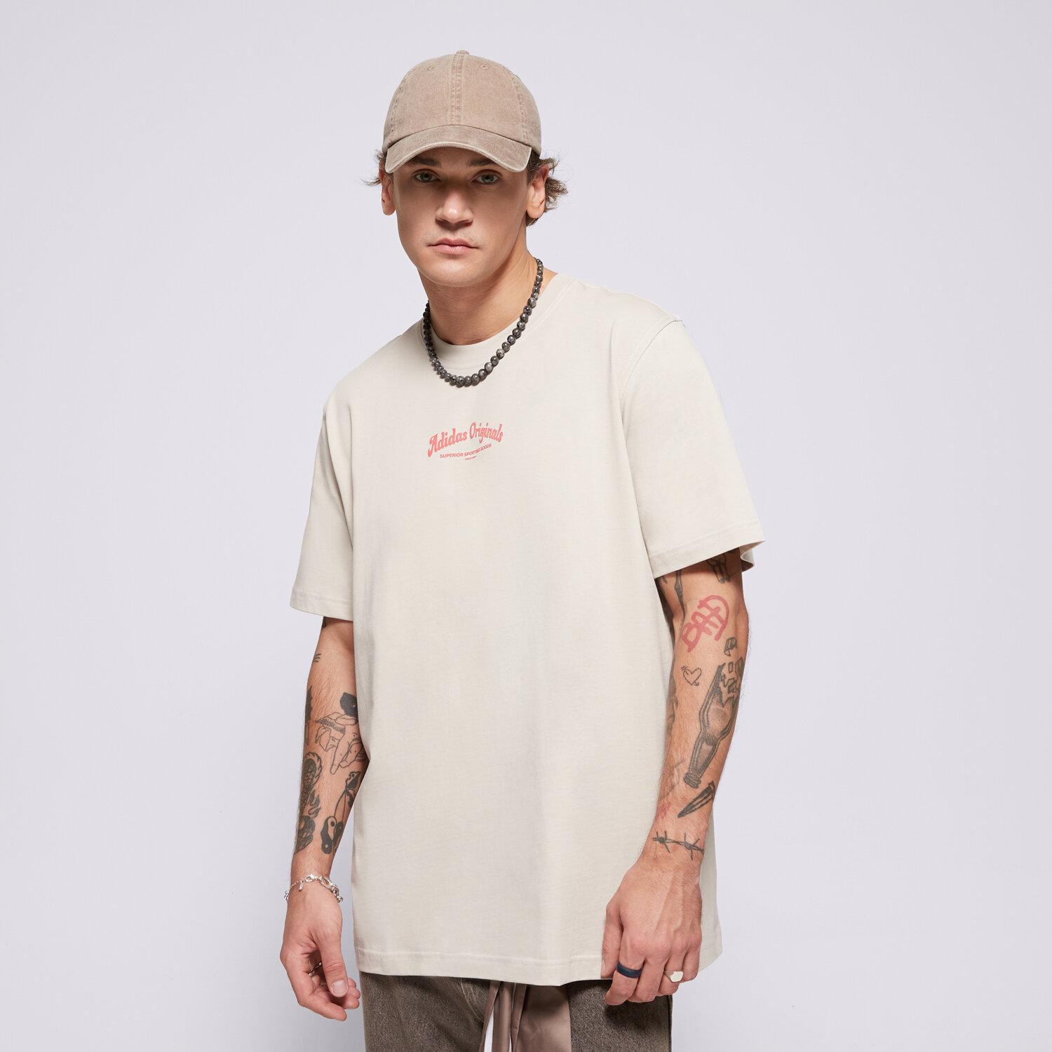 pánské tričko ADIDAS TRIČKO WAB TEE JD0667 BÉŽOVÁ