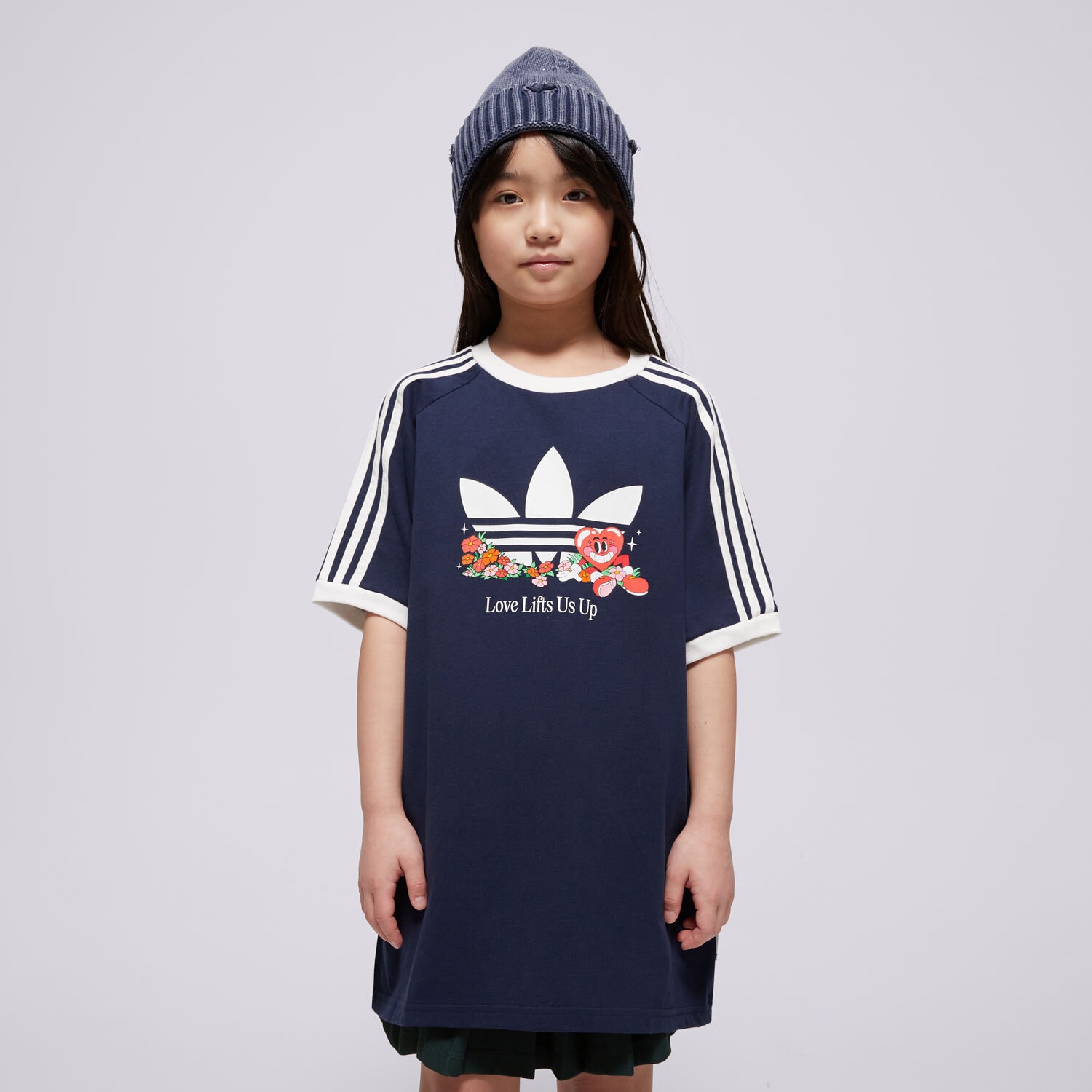 dětské tričko ADIDAS TRIČKO LOOSE TEE GIRLS JD0389 TMAVOMODRÁ