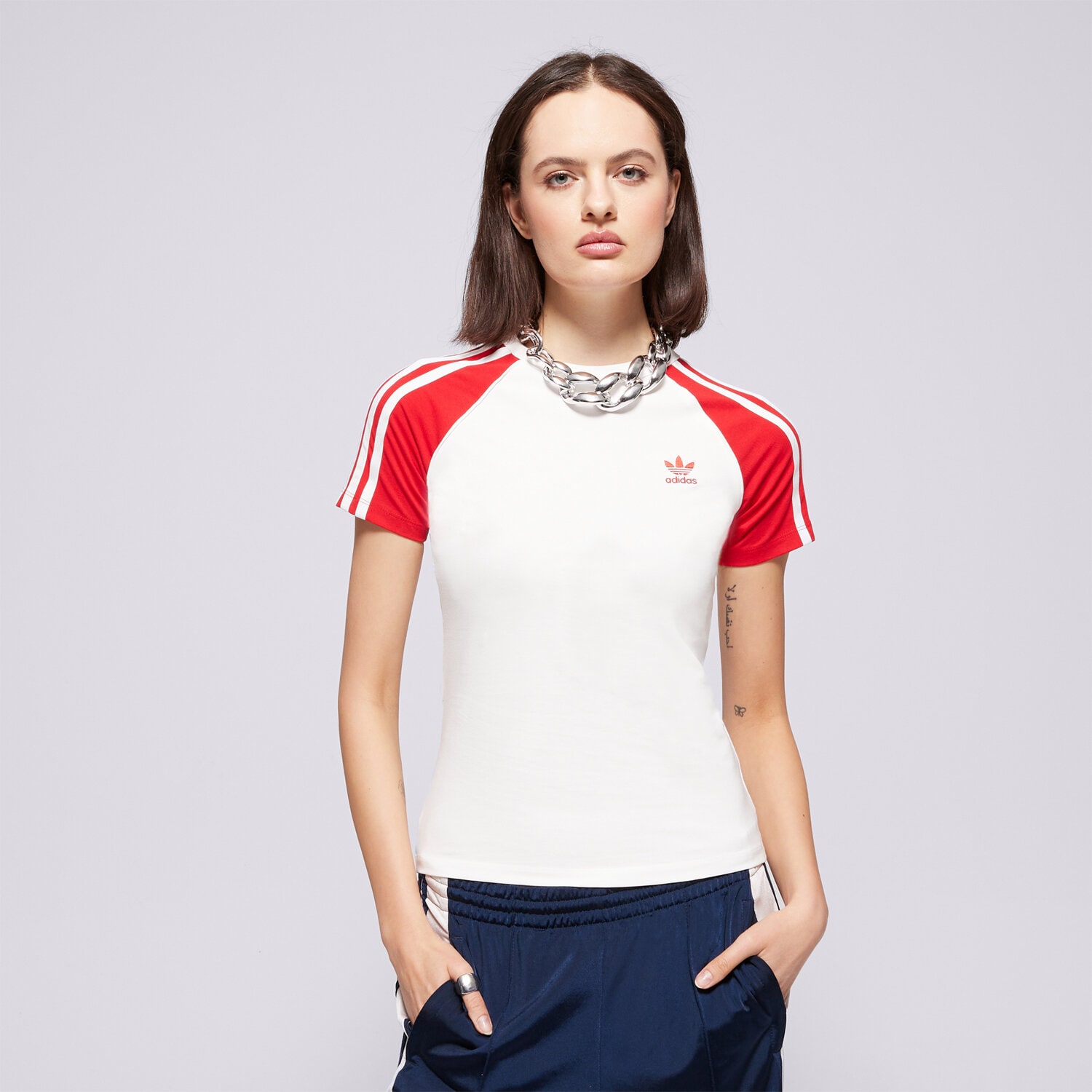 dámské tričko ADIDAS TRIČKO 3S SLIM TEE JD0835 BÍLÁ