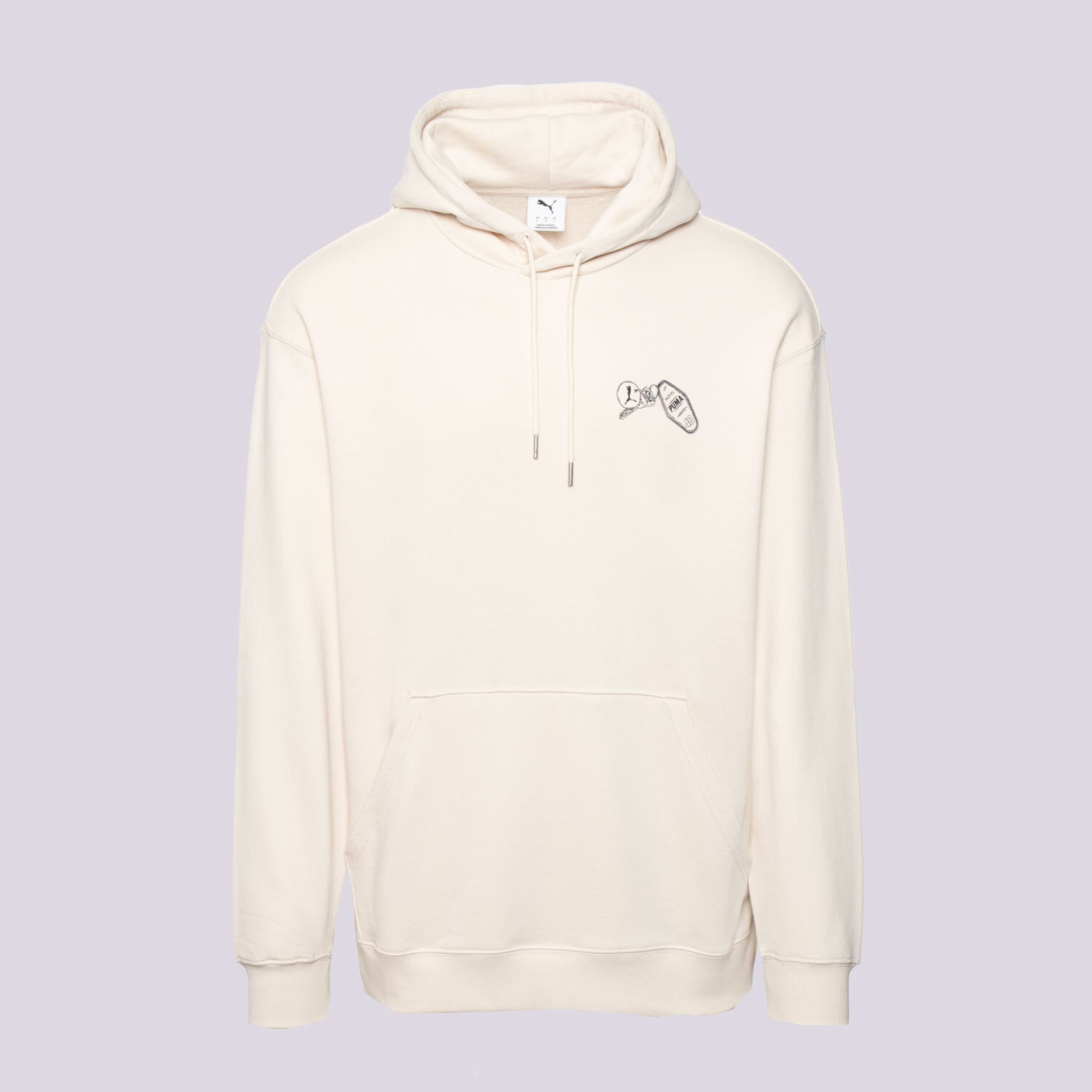 pánská mikina PUMA MIKINA S KAPUCÍ GRAPHICS PUMA HOTEL HOODIE TR 629640 87 BÍLÁ