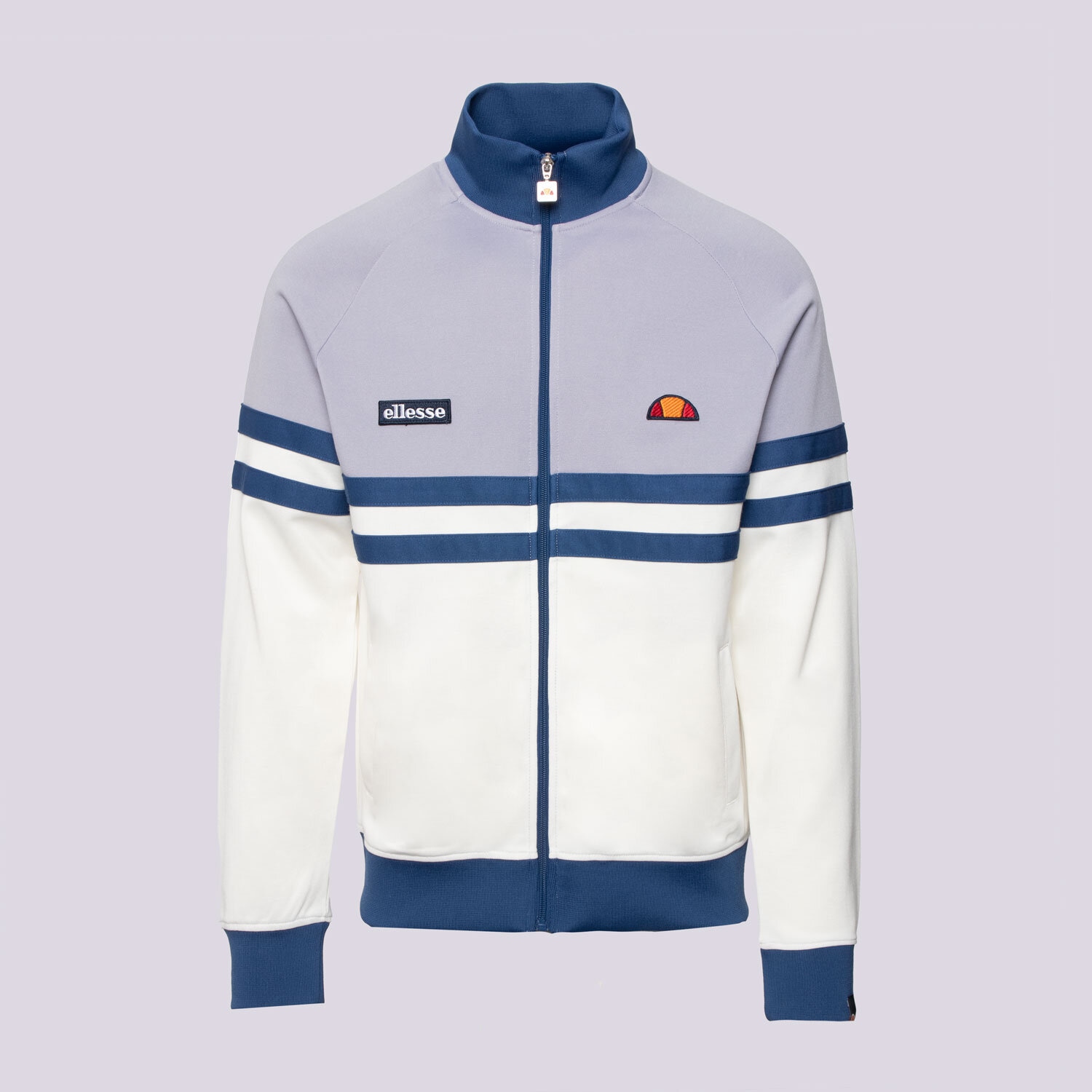 pánská mikina ELLESSE MIKINA ROZEPÍNACÍ RIMINI LVNDR/OFF WHT TRACK TOP SHZ00892270 FIALOVÁ