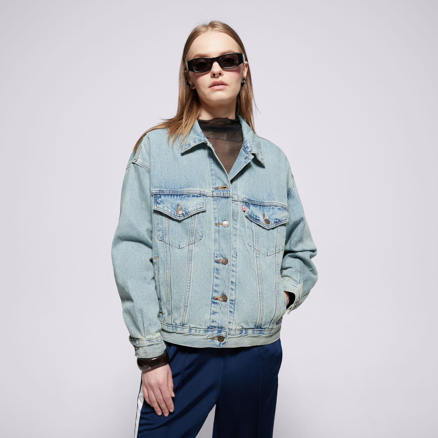 Přechodná bunda dámská (podzimní, jarní) LEVI'S BUNDA 90S TRUCKER A1743-0135 MODRÁ