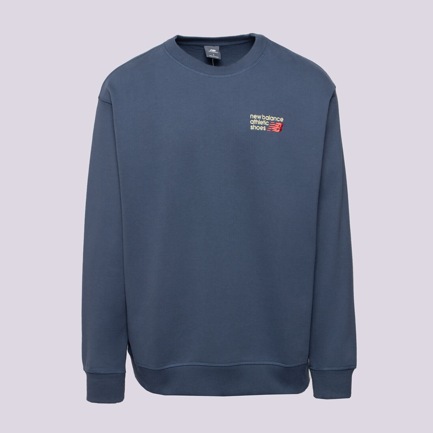 pánská mikina NEW BALANCE MIKINA ATHLETICS PREMIUM LOGO CREW MT41547VTI TMAVOMODRÁ