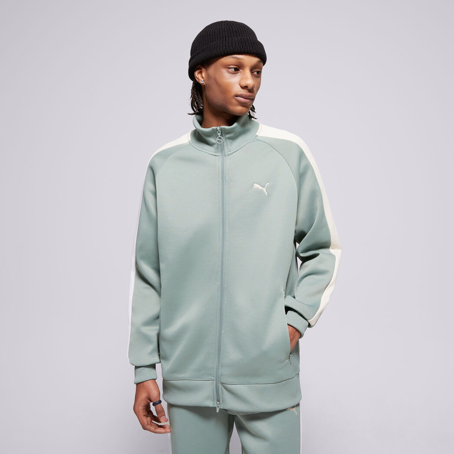 pánská mikina PUMA MIKINA ROZEPÍNACÍ T7   ALWAYS ON TRACK JACKET DK 629587 30 ZELENÁ