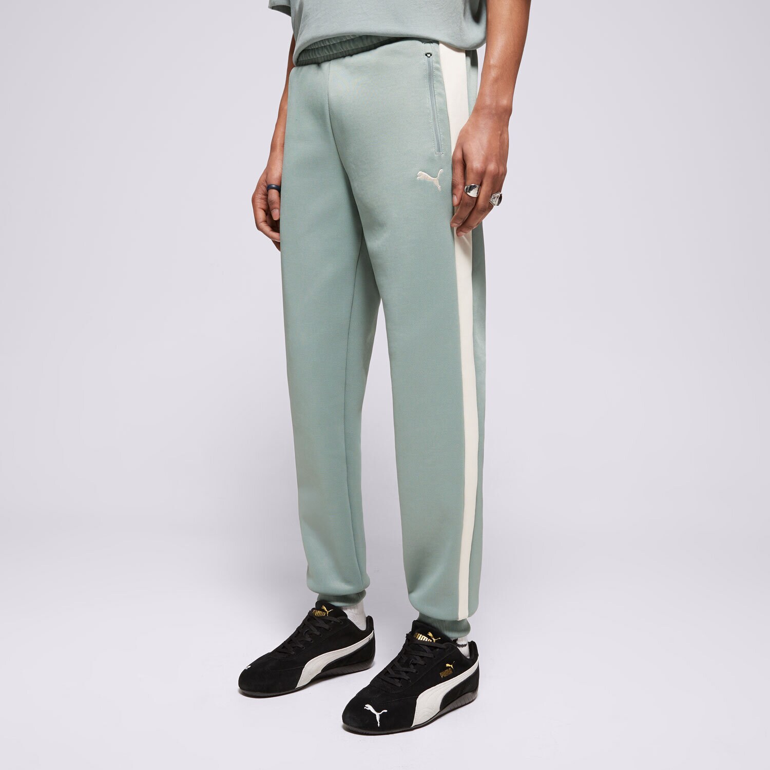 pánské kalhoty PUMA KALHOTY  T7 ALWAYS ON TRACK PANTS DK CL 629588 30 ZELENÁ