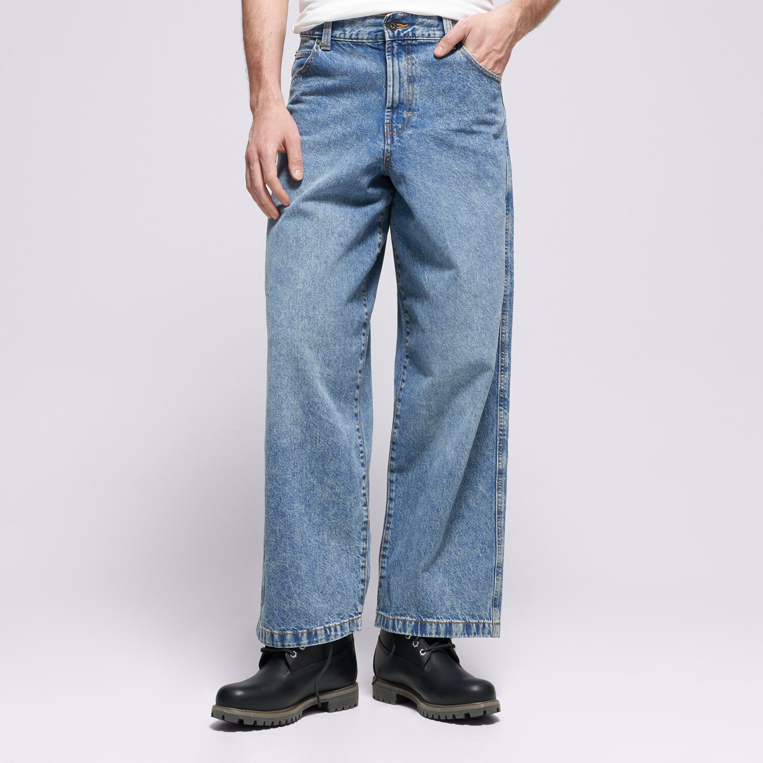 pánské kalhoty DICKIES KALHOTY  LOOSE WAVE DENIM DK0A4ZAQK211 MODRÁ