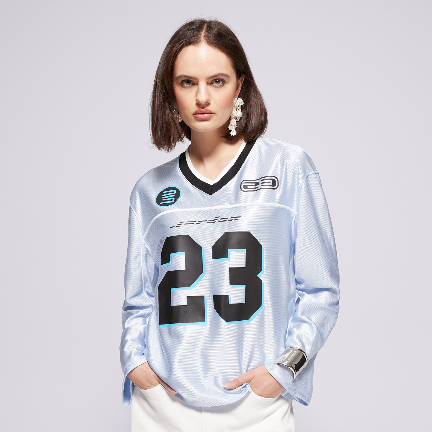 dámské tričko JORDAN TRIČKO LONG SLEEVE JERSEY HF9459-407 MODRÁ