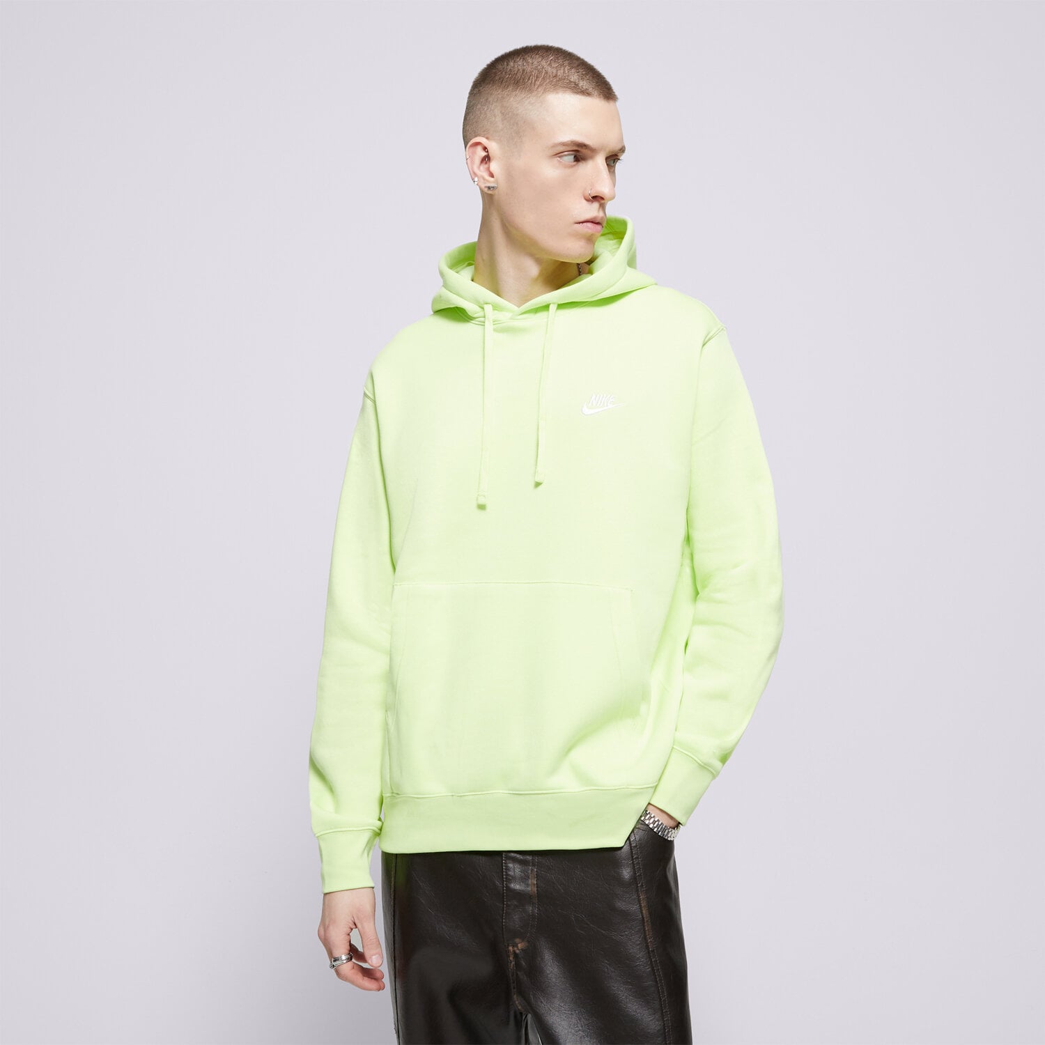 pánská mikina NIKE MIKINA S KAPUCÍ SPORTSWEAR CLUB FLEECE BV2654-736 ŽLUTÁ