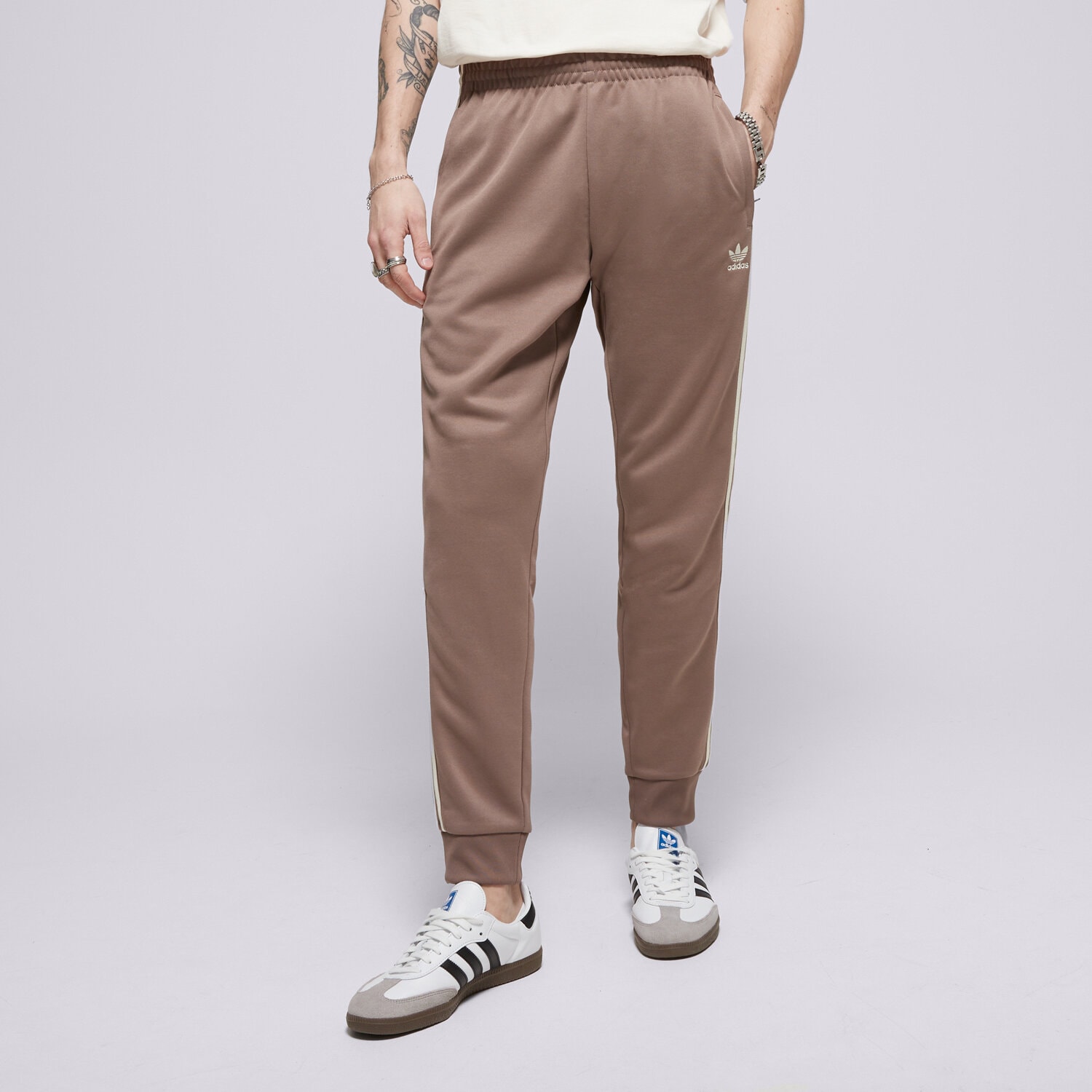 pánské kalhoty ADIDAS KALHOTY  SST TP JP2518 BÉŽOVÁ