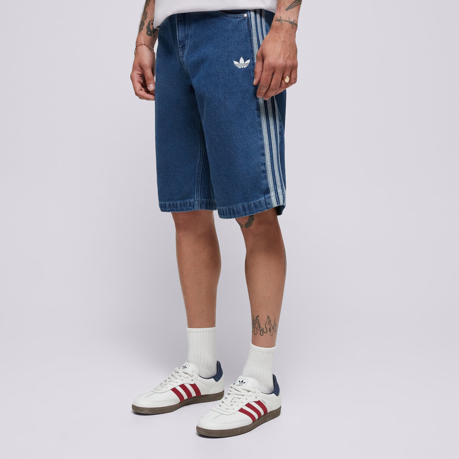 pánské kraťasy ADIDAS ŠORTKY  DENIM FB SHO JC6235 MODRÁ