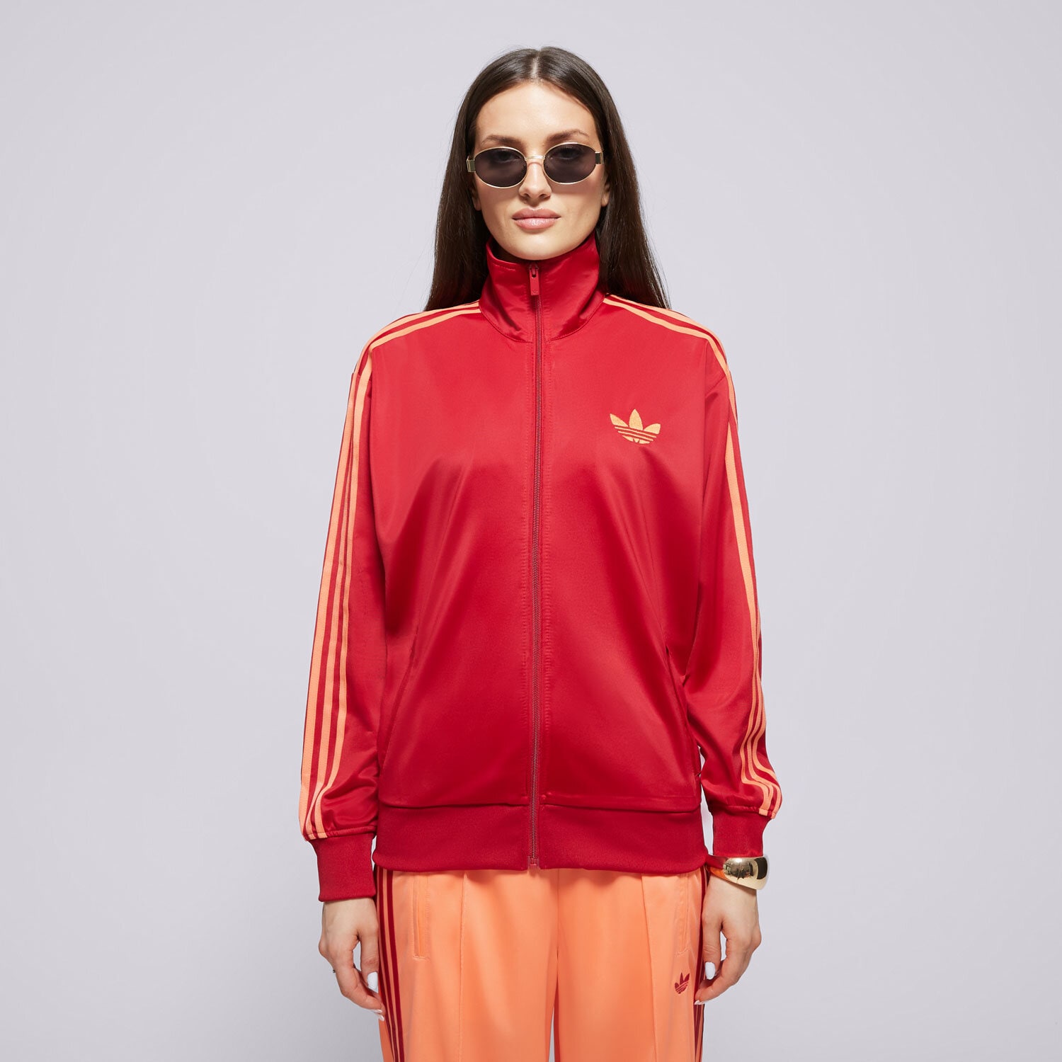dámská mikina ADIDAS MIKINA ROZEPÍNACÍ FBIRD LOOSE JP2295 BORDOVÁ