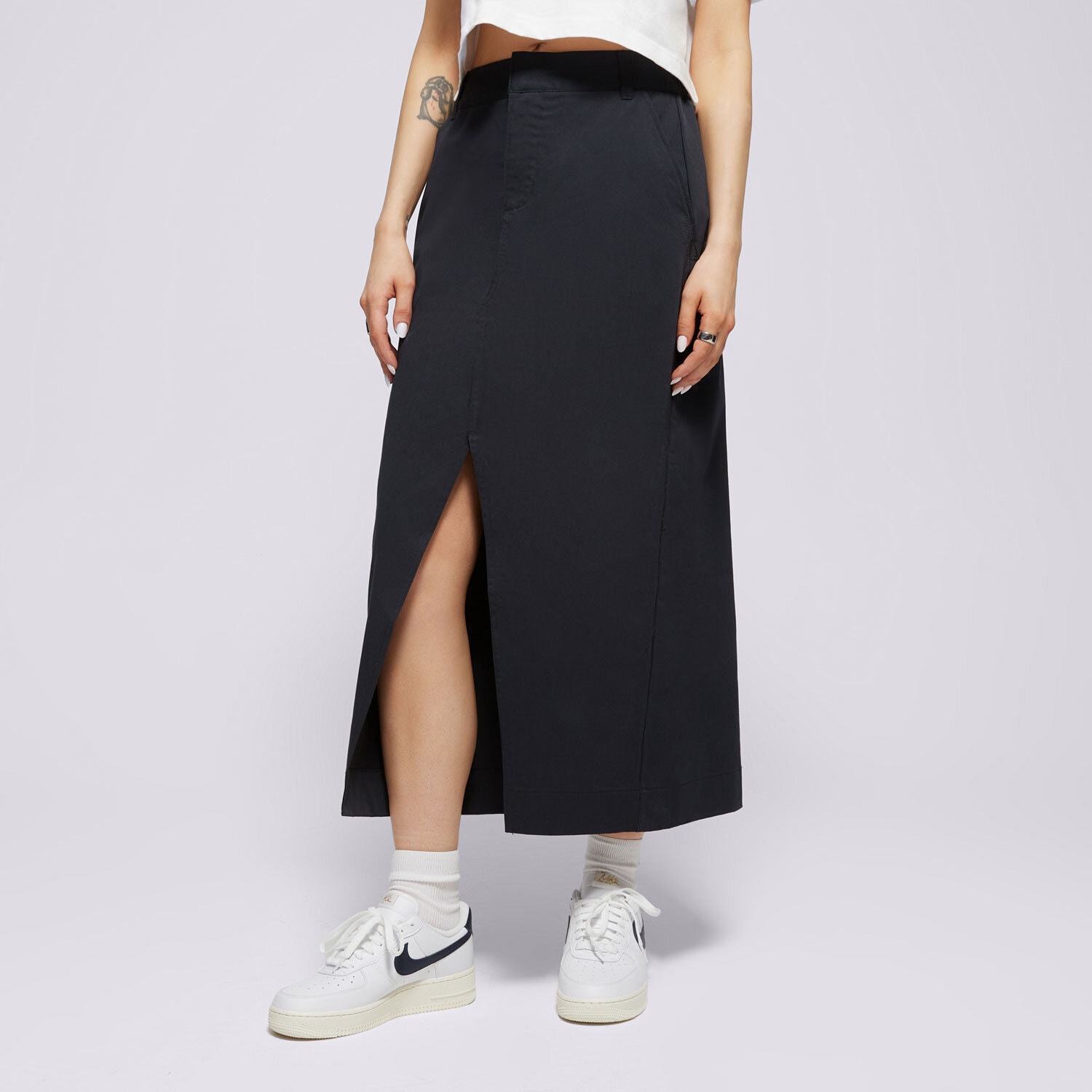 dámská sukně NIKE SUKNĚ NSW CLLCTN TWILL SKIRT FRWY HQ8022-010 ČERNÁ