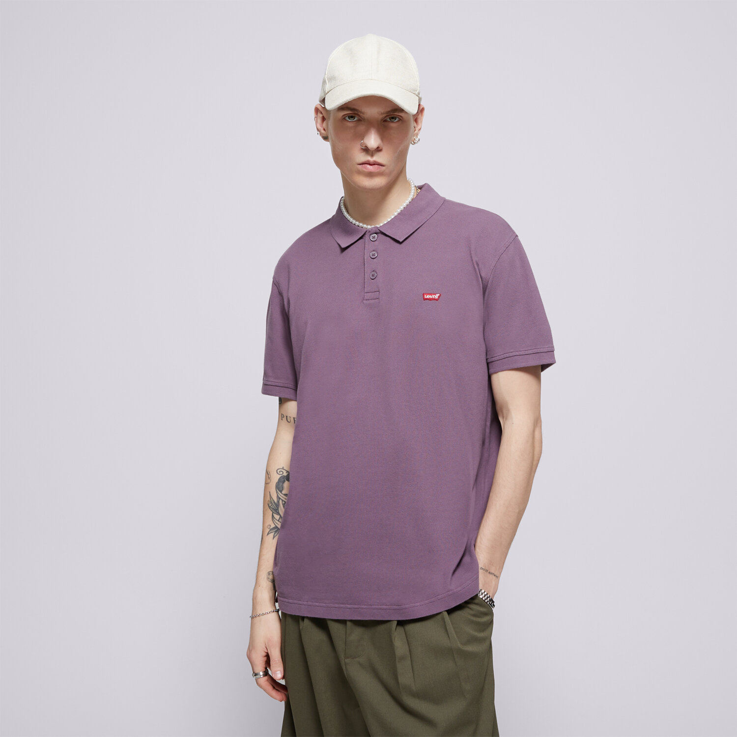 pánské polo tričko LEVI'S TRIČKO LEVIS HM TRIČKO BLUES 35883-0270 FIALOVÁ