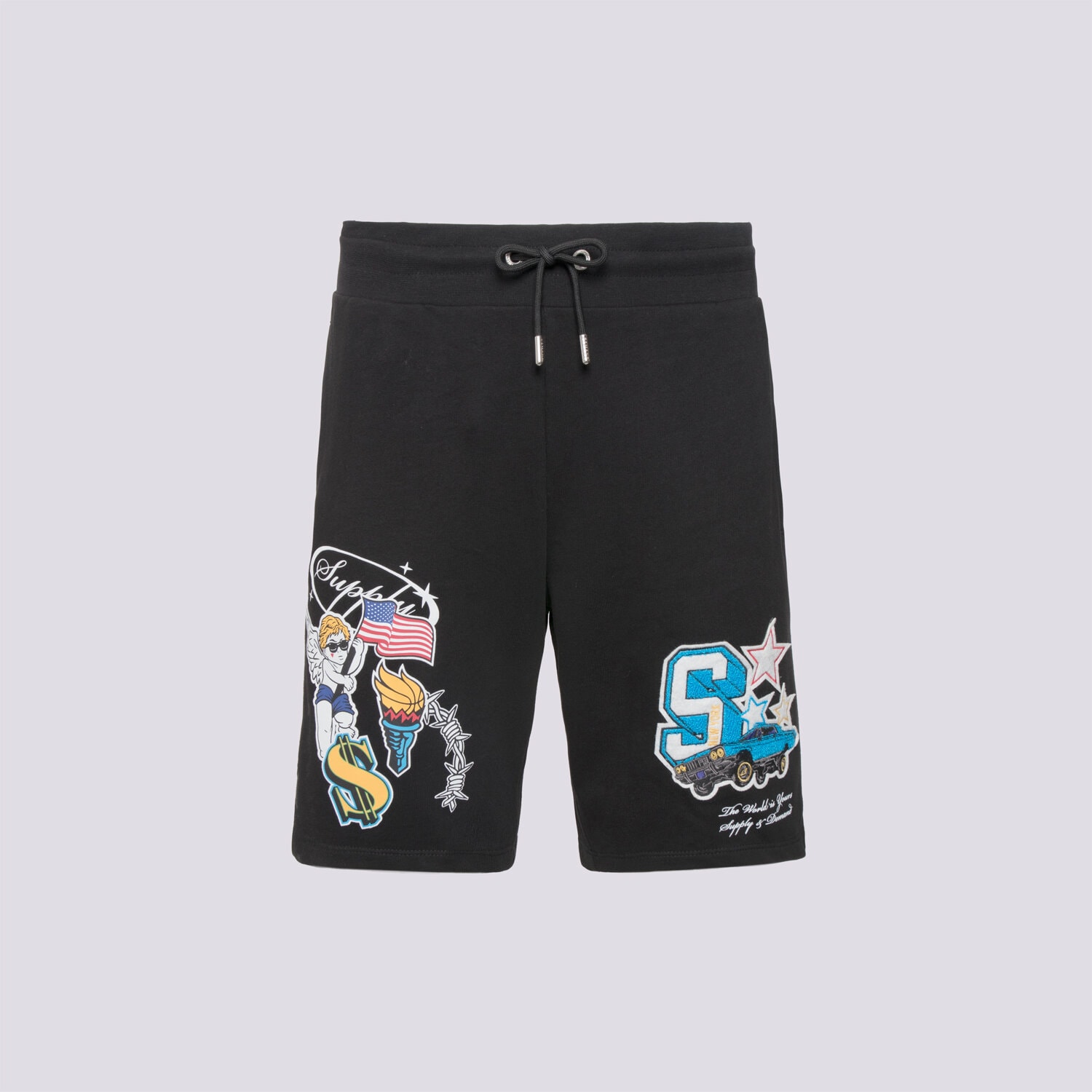 pánské kraťasy SUPPLY&DEMAND ŠORTKY  MONTANA SHT BLK SUPTM17150007 ČERNÁ
