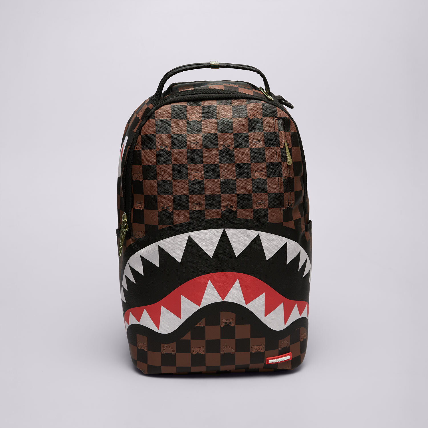 dámský batoh SPRAYGROUND BATOH PEEKING CHARACTER CHECK 910B7331NSZ HNĚDÁ