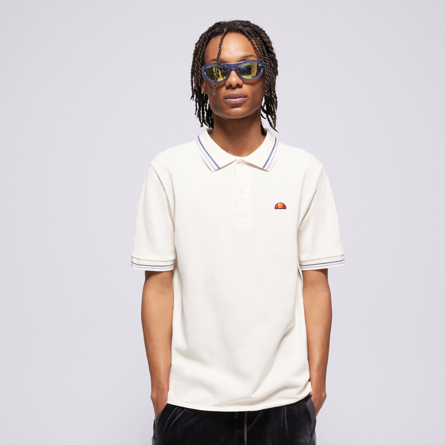 pánské polo tričko ELLESSE TRIČKO ROOKS TRIČKO SHIRT OFF WHT SHZ18077904 BÉŽOVÁ