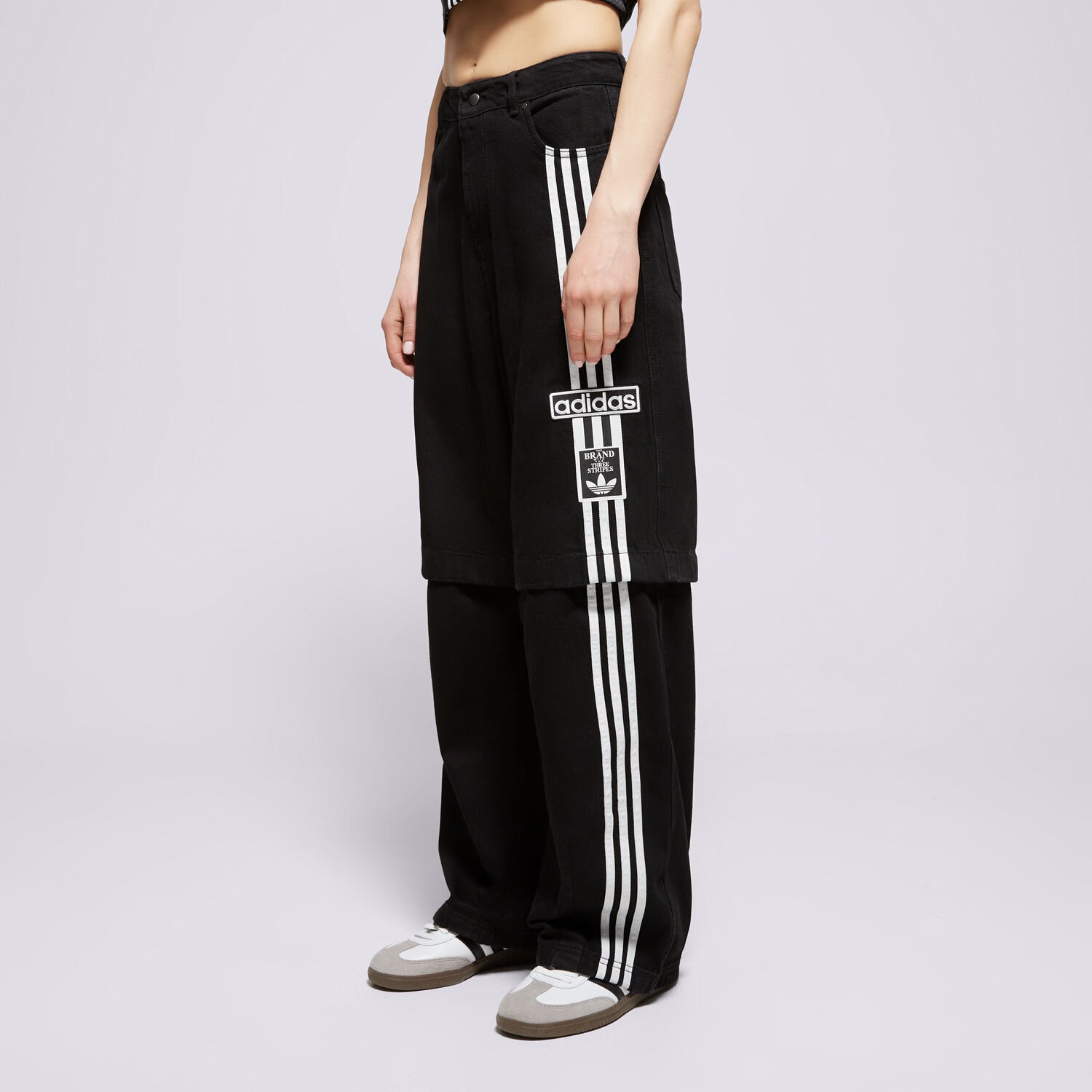 dámské kalhoty ADIDAS KALHOTY  DENIM PANT JD0082 ČERNÁ