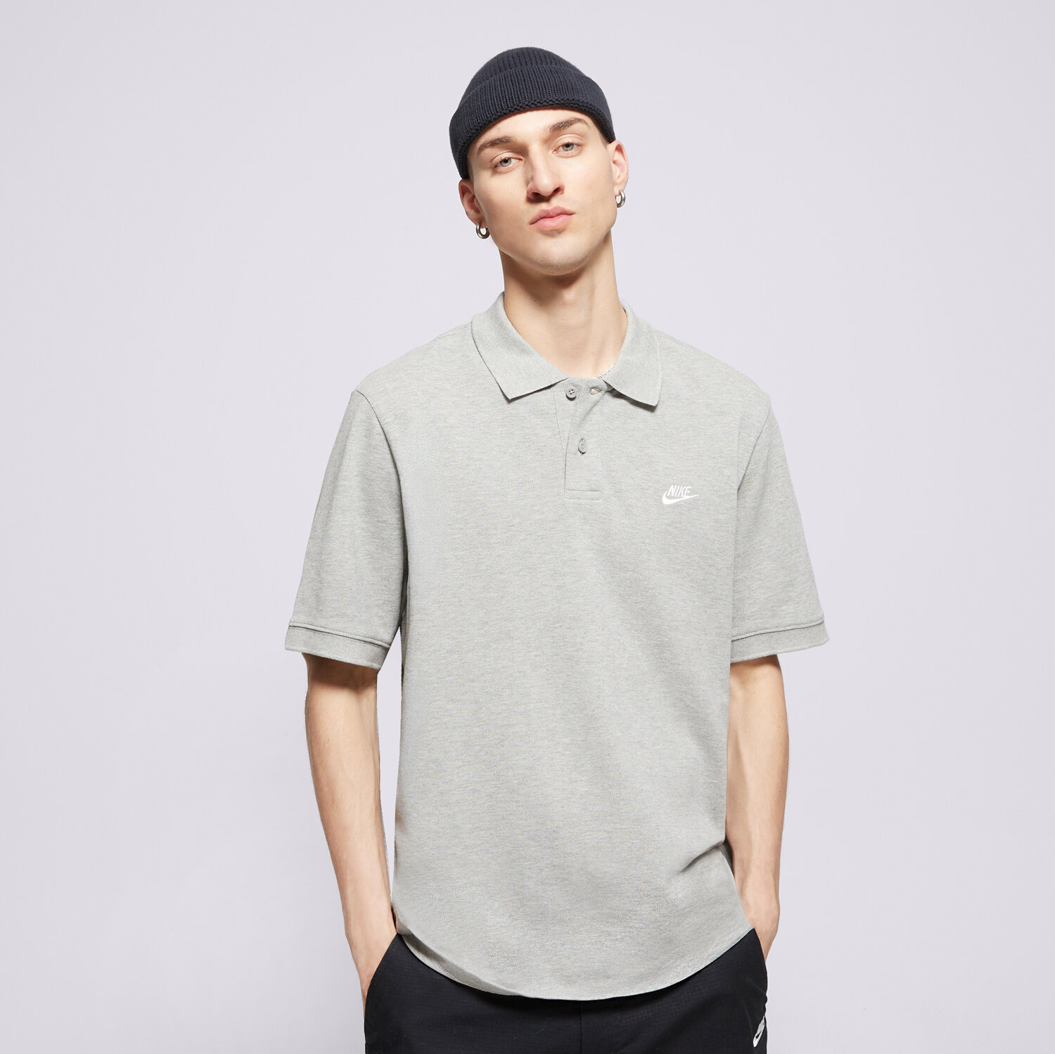 pánské polo tričko NIKE TRIČKO M NK CLUB SS TRIČKO PIQUE FN3894-063 ŠEDÁ