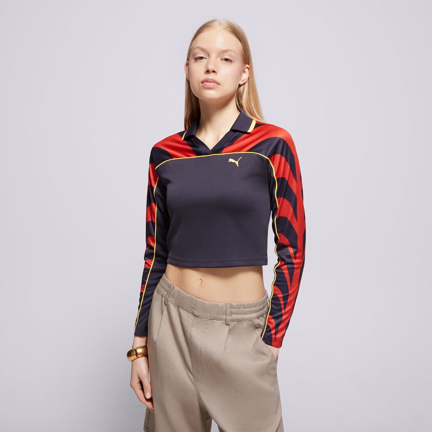 dámské tričko PUMA TRIČKO FOOTBALL JERSEY BABY TEE 629789 16 TMAVOMODRÁ