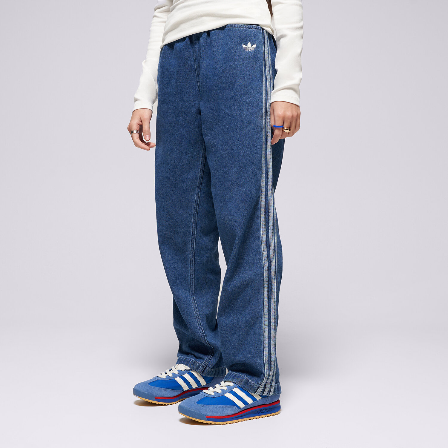 ADIDAS KALHOTY  PANTS GIRLS JC7877 MODRÁ