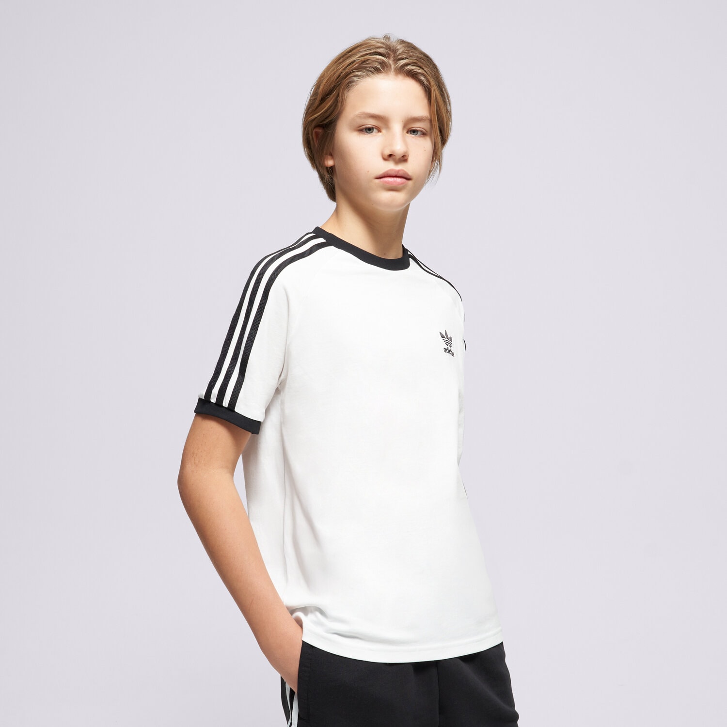 dětské tričko ADIDAS TRIČKO 3STRIPES TEE JE0515 BÍLÁ