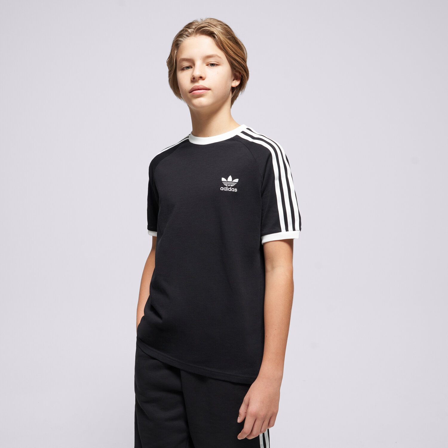 dětské tričko ADIDAS TRIČKO 3STRIPES TEE IX7626 ČERNÁ