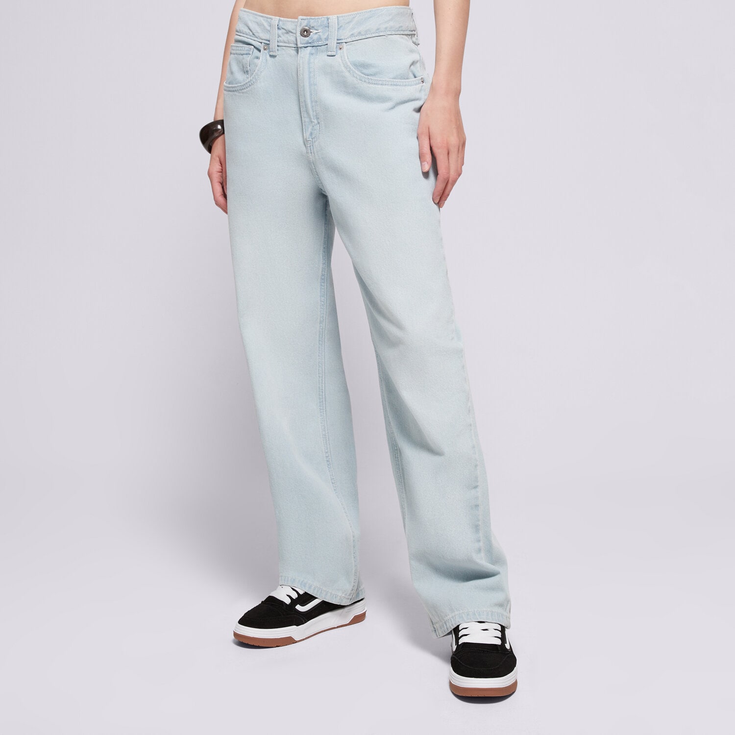 dámské kalhoty VANS KALHOTY  SIRELLE 5 POCKET PUDDLE PANTS VN000MB5TTJ1 MODRÁ