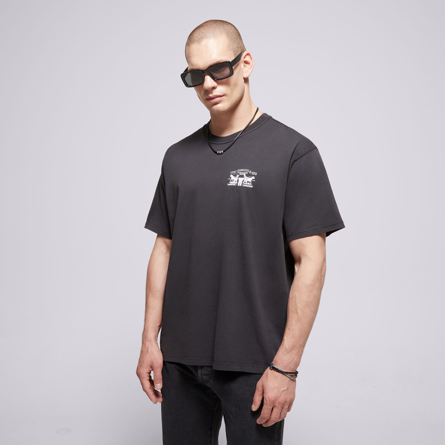 pánské tričko LEVI'S TRIČKO VINTAGE FIT GRAPHIC TEE BLACKS 87373-0260 ČERNÁ